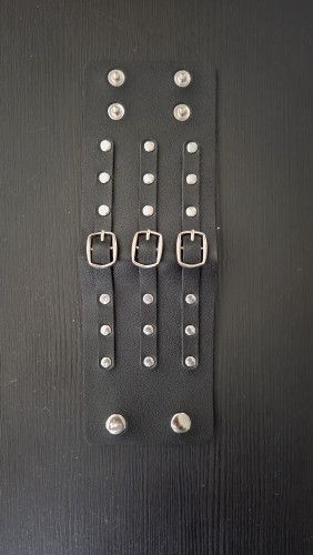 Jewelry Adjustable Vintage Gothic Leather Wristband Bracelet Size ONE SIZE - 6 Thumbnail