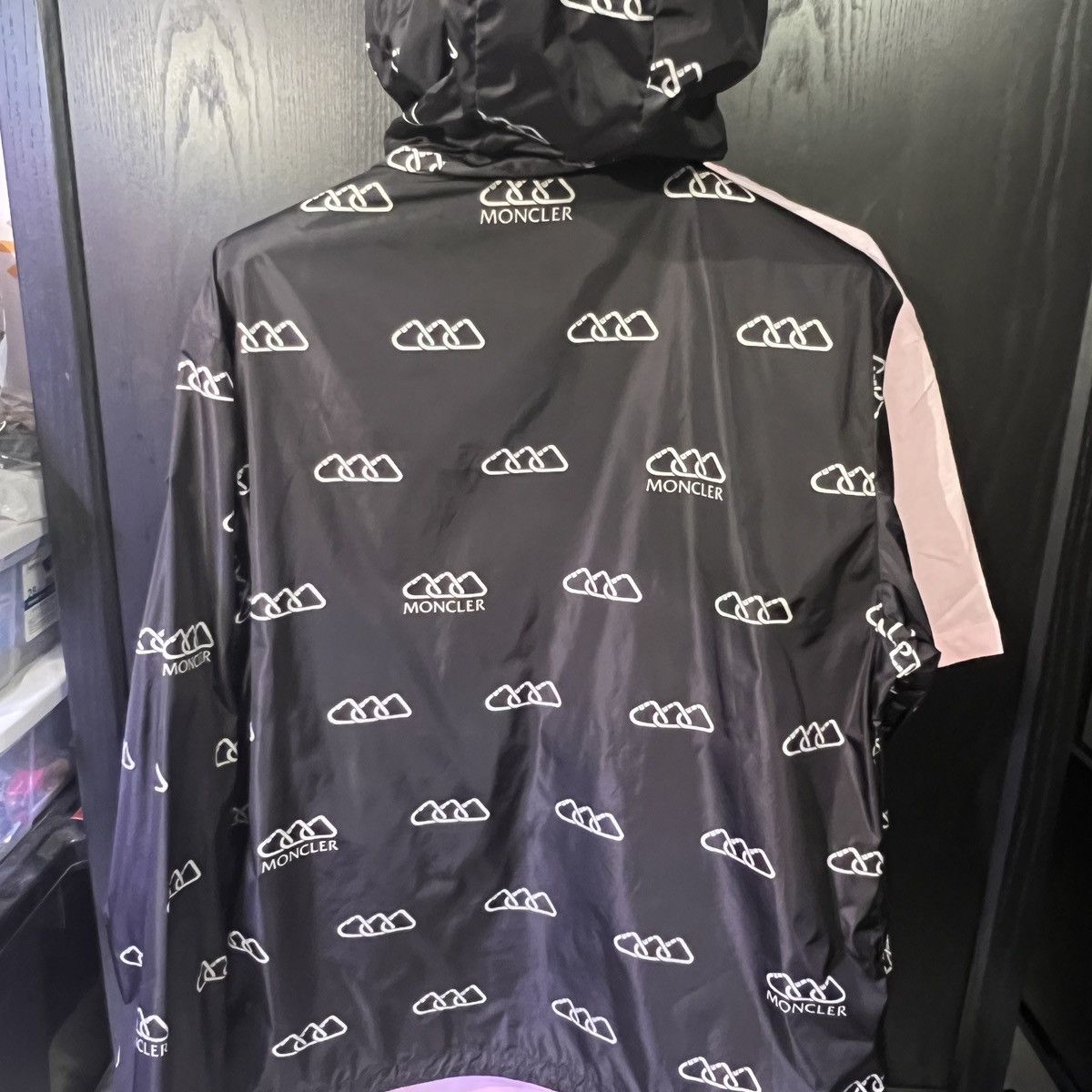 Moncler Moncler Mikael Windbreaker Monogram Jacket Black White Size US XL / EU 56 / 4 - 8 Thumbnail