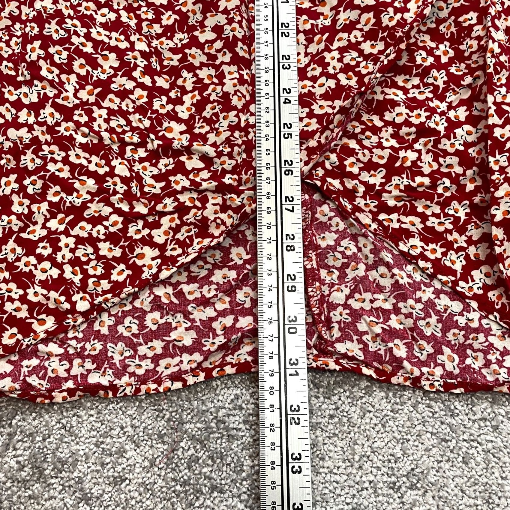 Vintage Umbranded Sundress Juniors 7 Red Floral Sleeveless Tank Midi Soft Rayon Jersey Dress Size M / US 6-8 / IT 42-44 - 3 Thumbnail