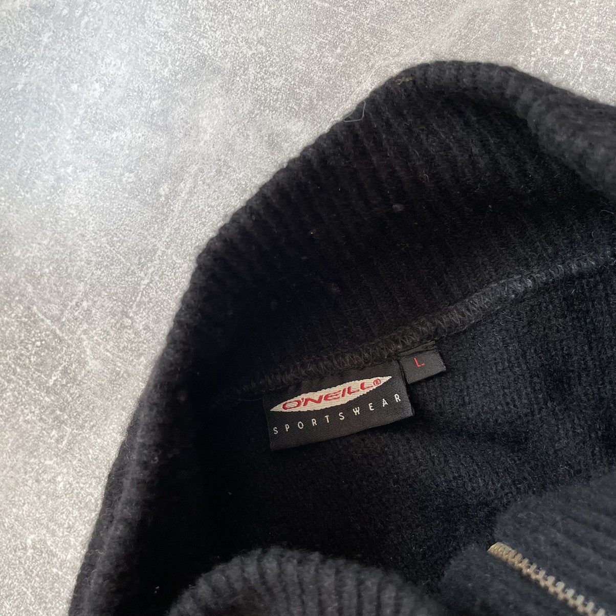 O'Neill Crazy 🥶 ONEIL 90s BIG LOGO SWEATER surf knit cardigan wool Size US L / EU 52-54 / 3 - 6 Thumbnail