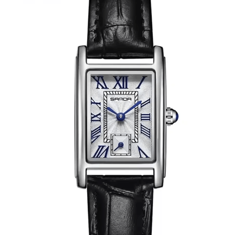 Jewelry 2000s vintage style cute square leather luxury watch Size ONE SIZE - 2 Thumbnail