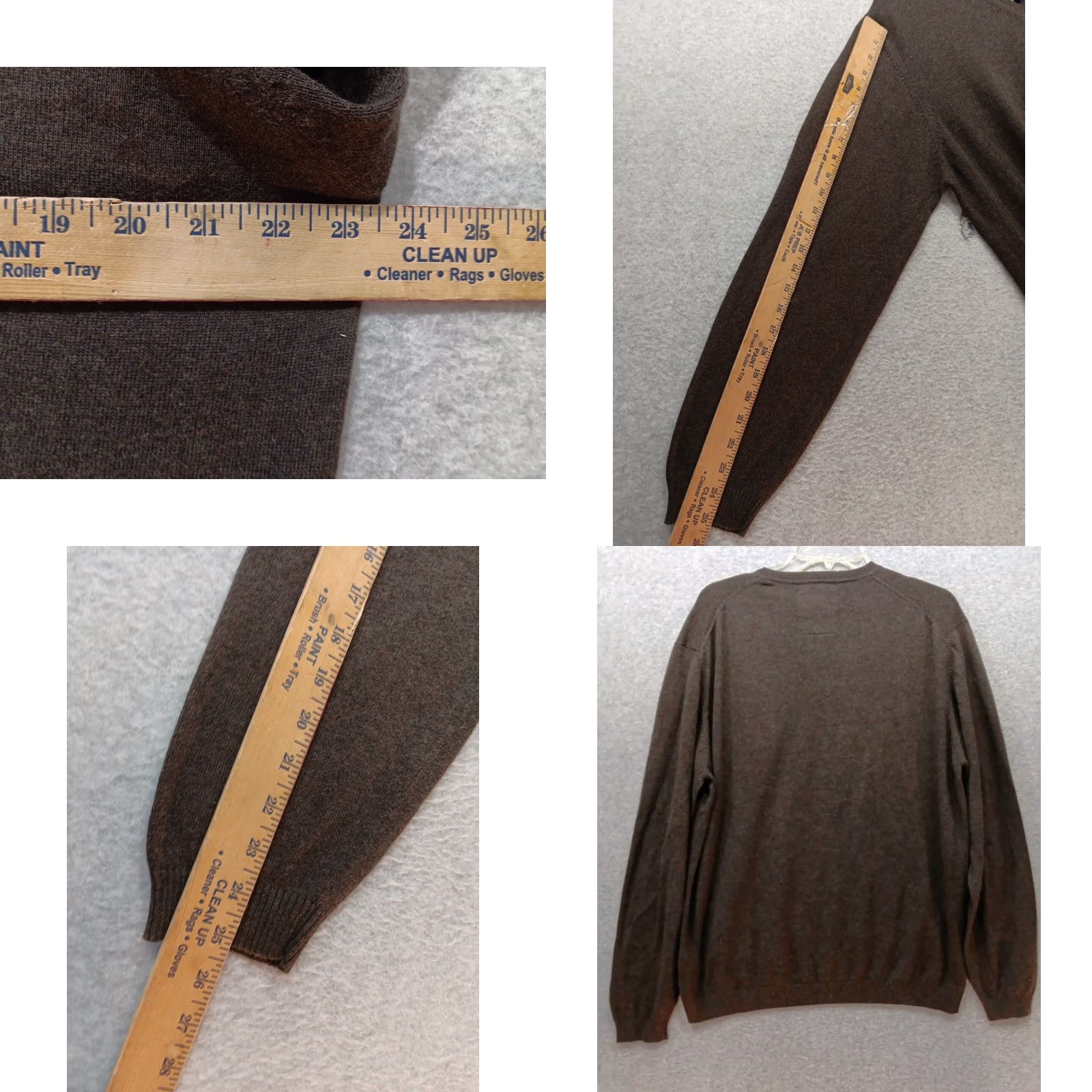 Vintage Finshley & Harding Sweater Men XL Brown V-Neck Pullover Cashmere Blend Knit Size US XL / EU 56 / 4 - 8 Thumbnail