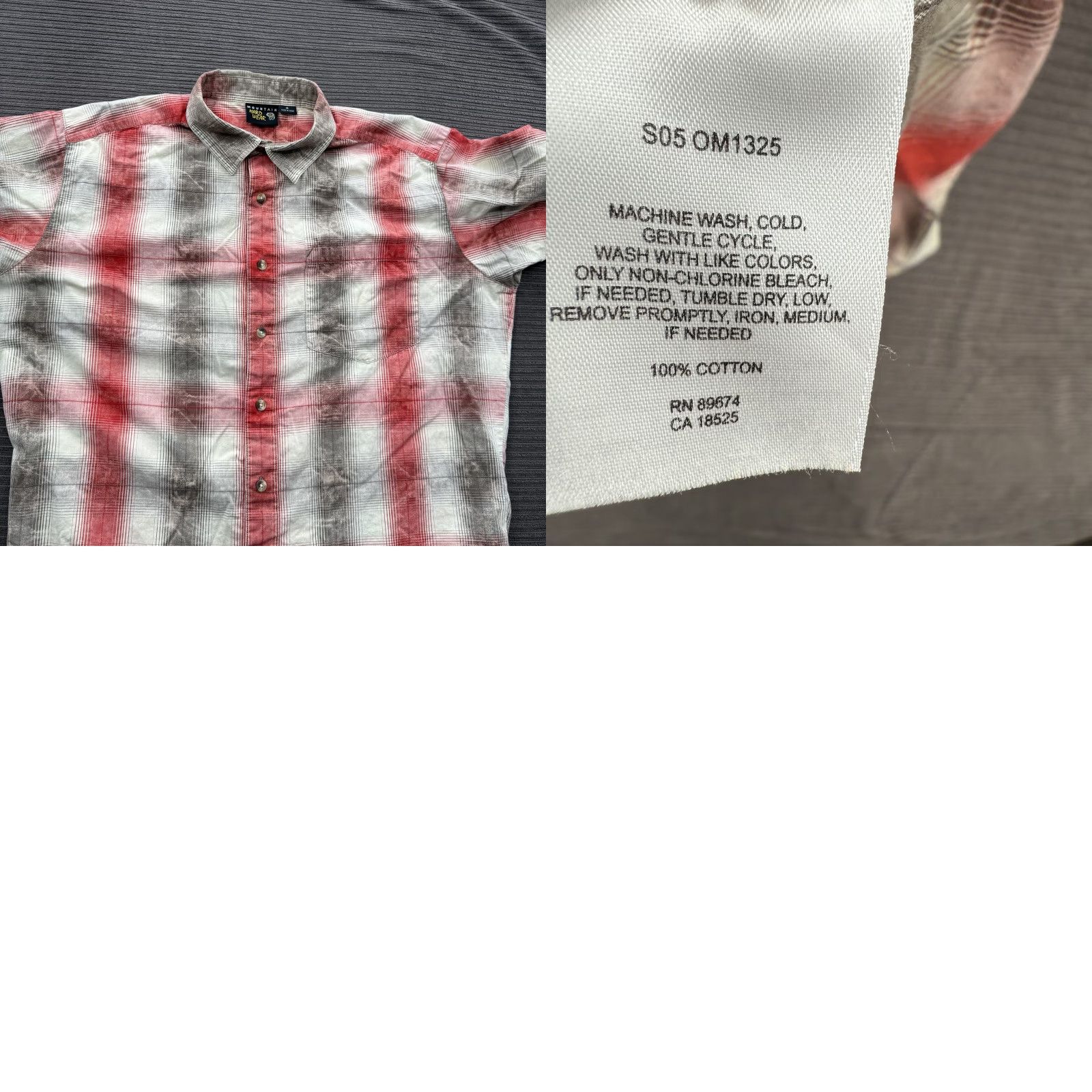 Mountain Hardwear Mountain Hardwear Shirt Mens M Red Plaid Short Sleeve Button Up Outdoor Size US M / EU 48-50 / 2 - 8 Thumbnail