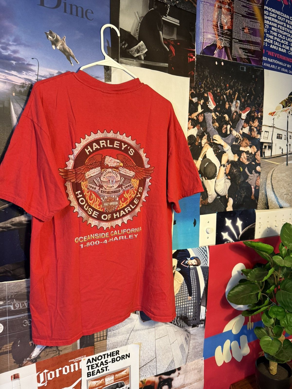 Harley Davidson Harley Davidson ©1997 House of Harleys CA tee red XL USA Size US XL / EU 56 / 4 - 6 Thumbnail