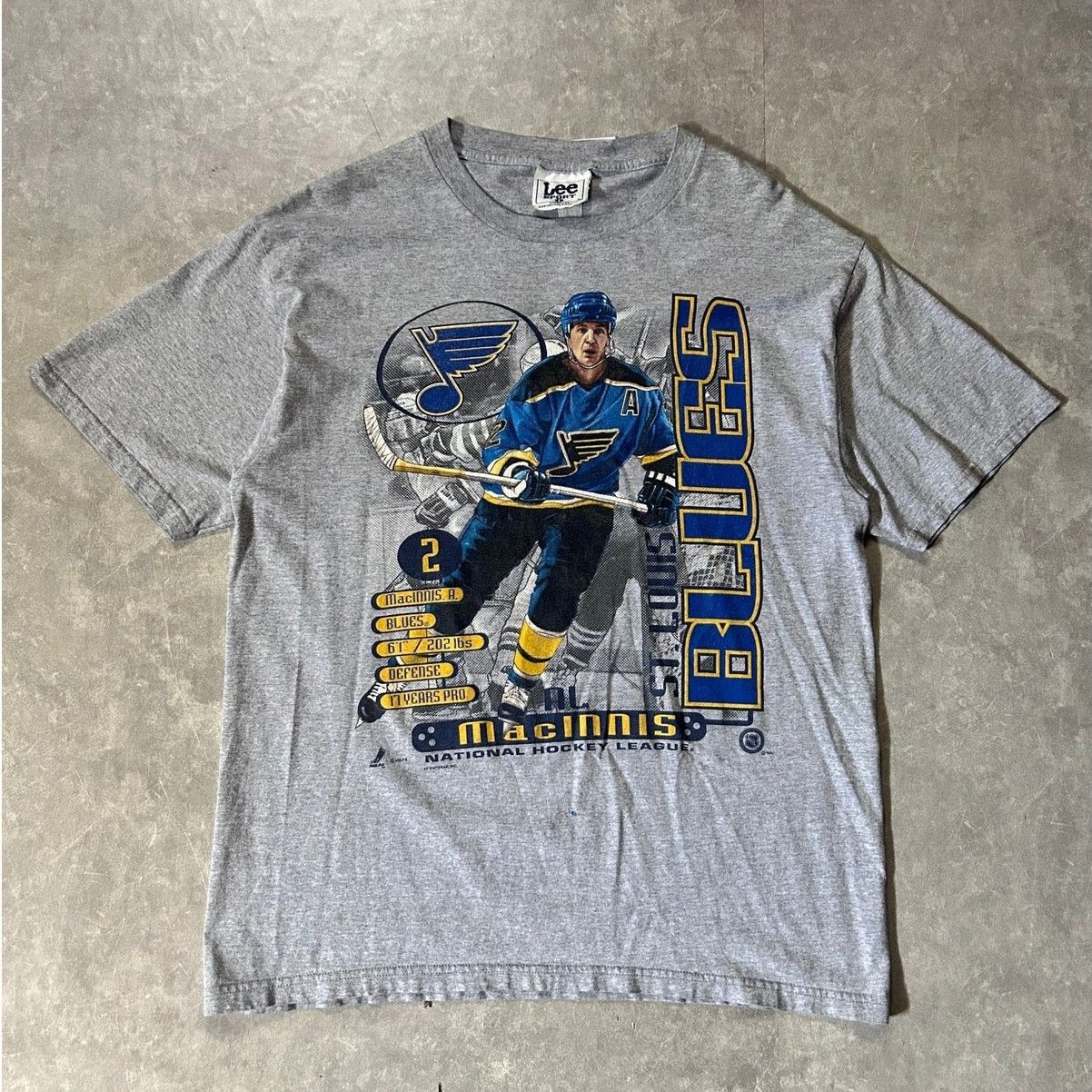 Other 90's Vintage Al MacInnis St. Louis Blues Grey T-Shirt -L Size US L / EU 52-54 / 3 - 1 Thumbnail