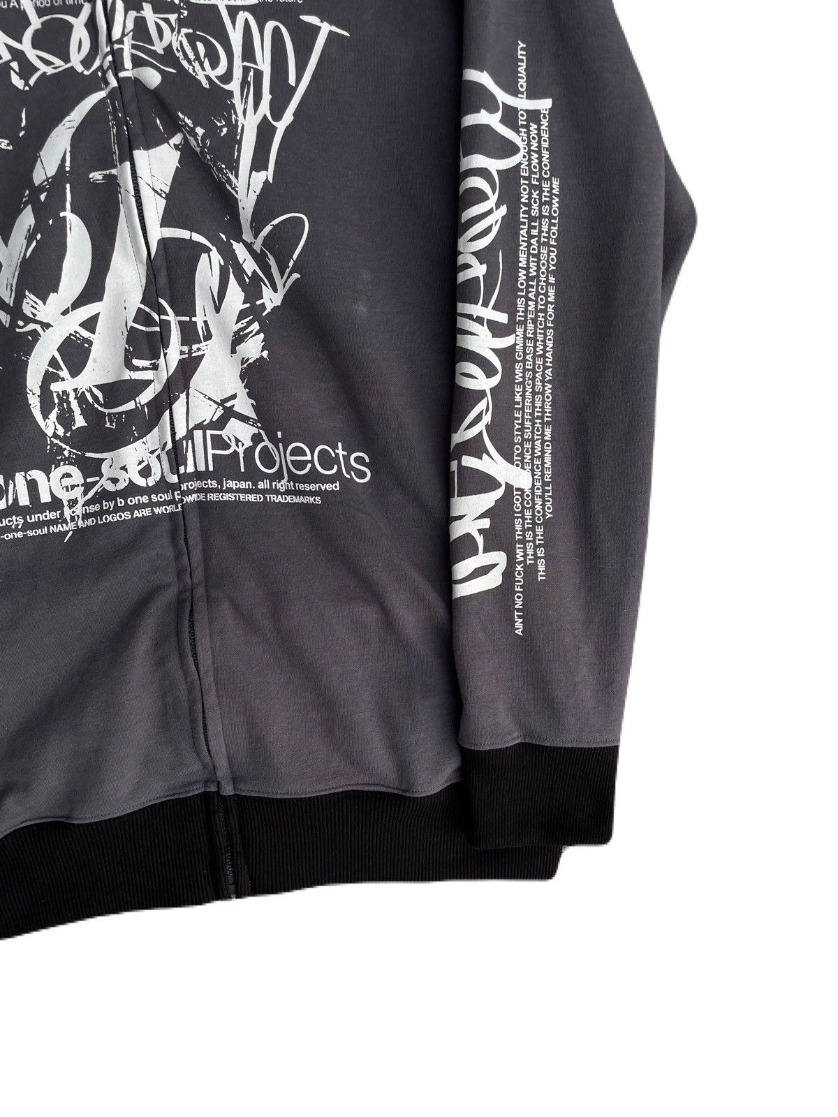 If Six Was Nine 2000s Japanese archive Vkei Poem Zip-Up Hoodie Gyaruo Y2K Size US M / EU 48-50 / 2 - 6 Thumbnail