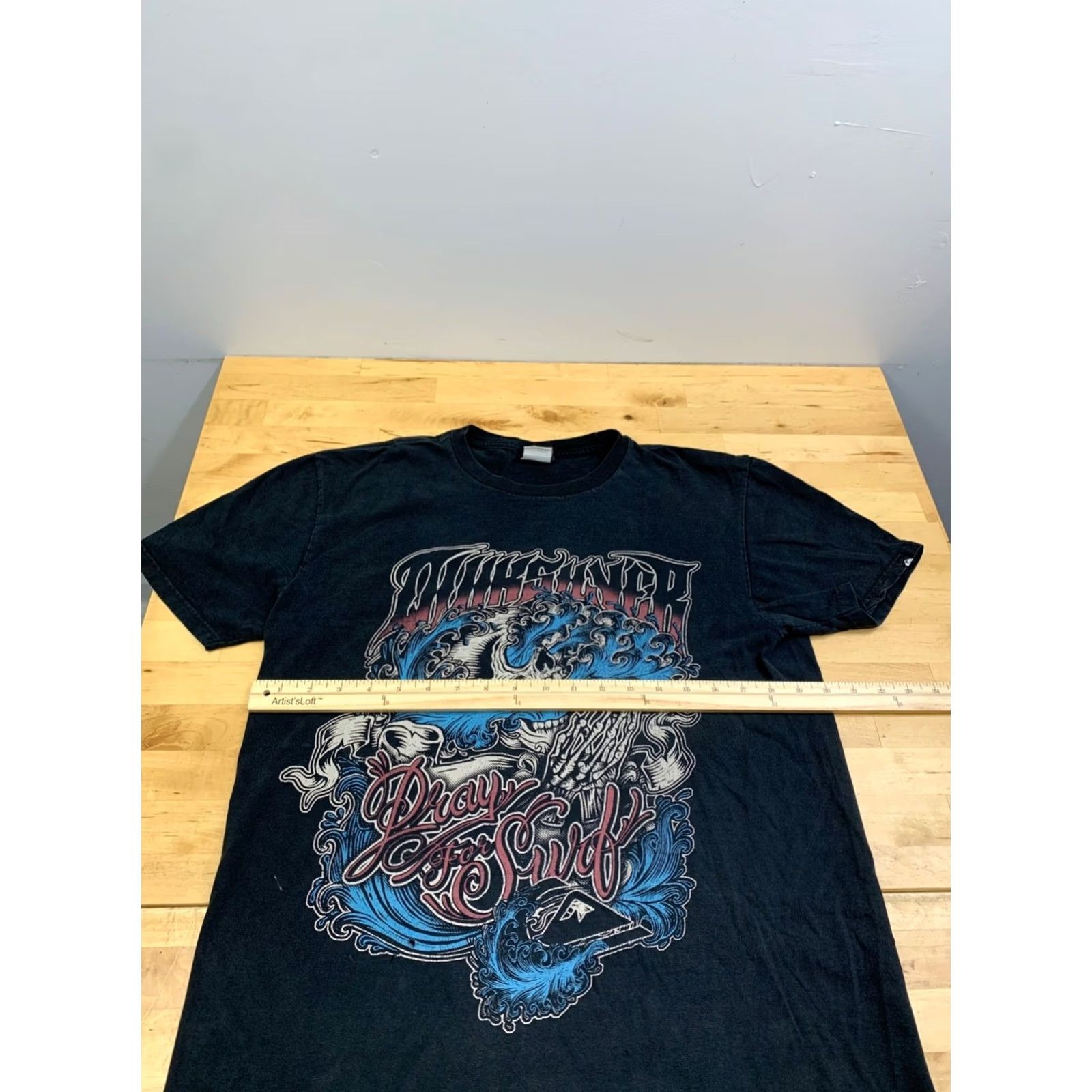 Quiksilver VINTAGE Quiksilver Shirt Men M Black Graphic Print Surf Skull Wave Y2K 13064 Size US M / EU 48-50 / 2 - 7 Thumbnail