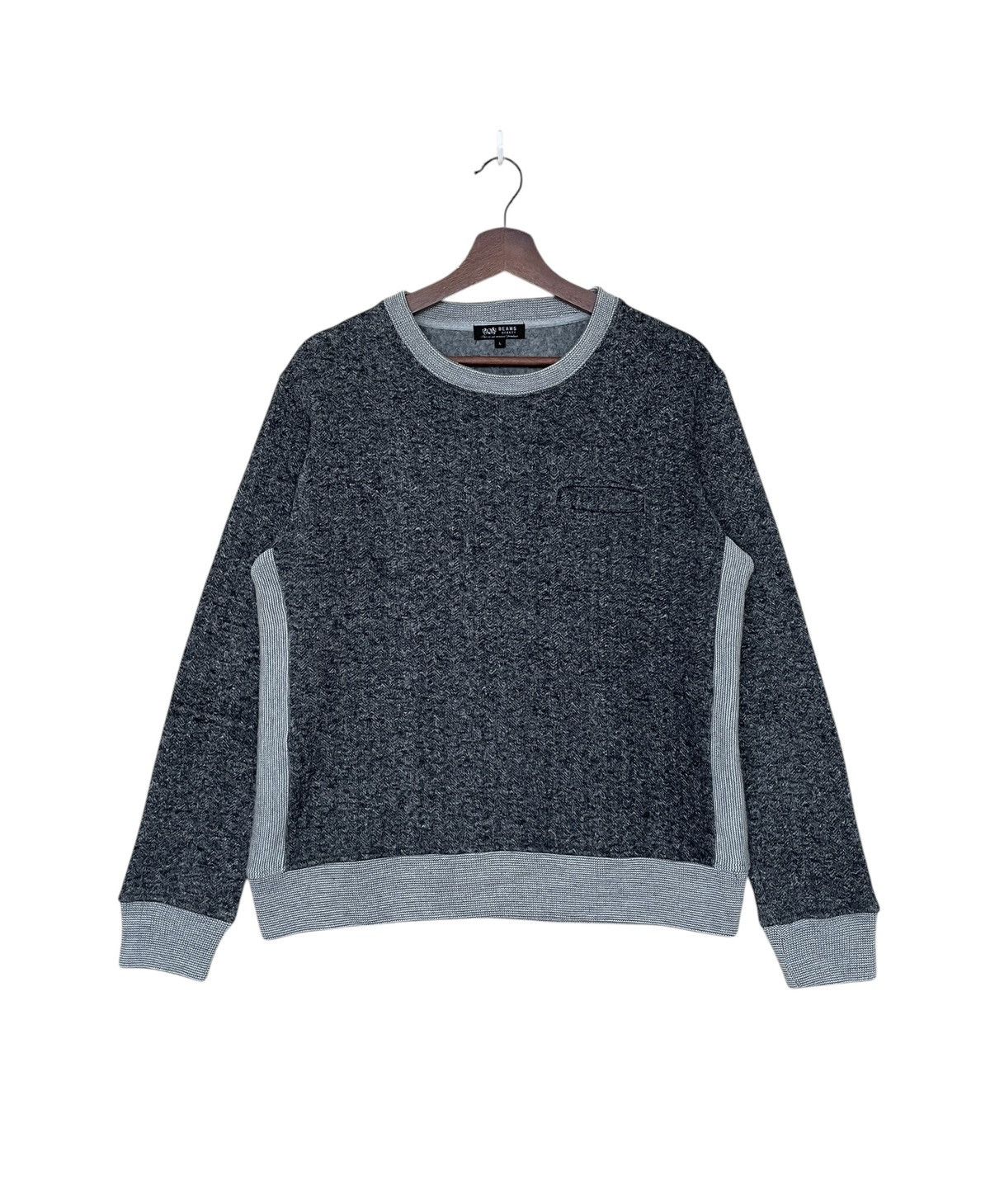 Vintage Japanese Brand Beams Two Tone Sweatshirt 2000s