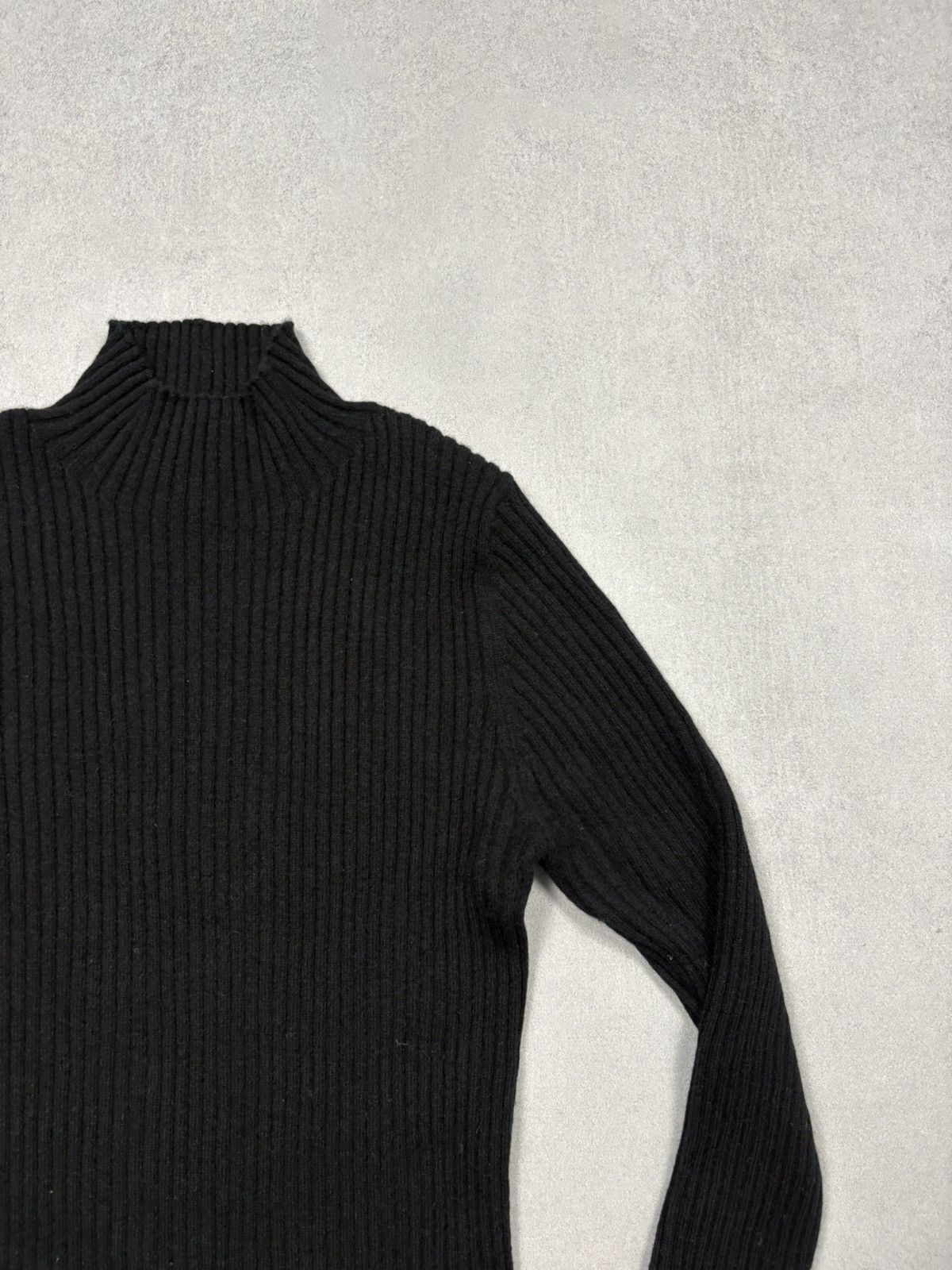 Other Collectif Mon Amour Black Ribbed Cashmere Turtleneck Sweater Size M / US 6-8 / IT 42-44 - 2 Thumbnail