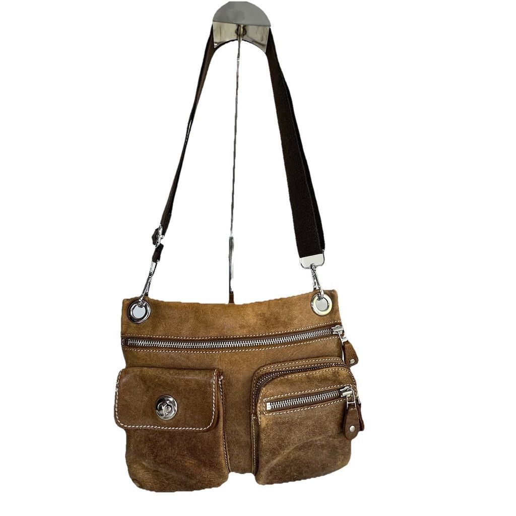 Roots Canada Village Tribe Leather Crossbody Handbag Unisex