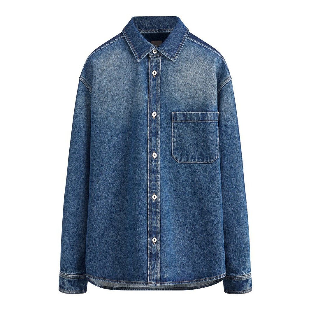 Dior DIOR $2000 Blue Cotton Overshirt New & Authentic (Men's size Size US M / EU 48-50 / 2 - 1 Preview
