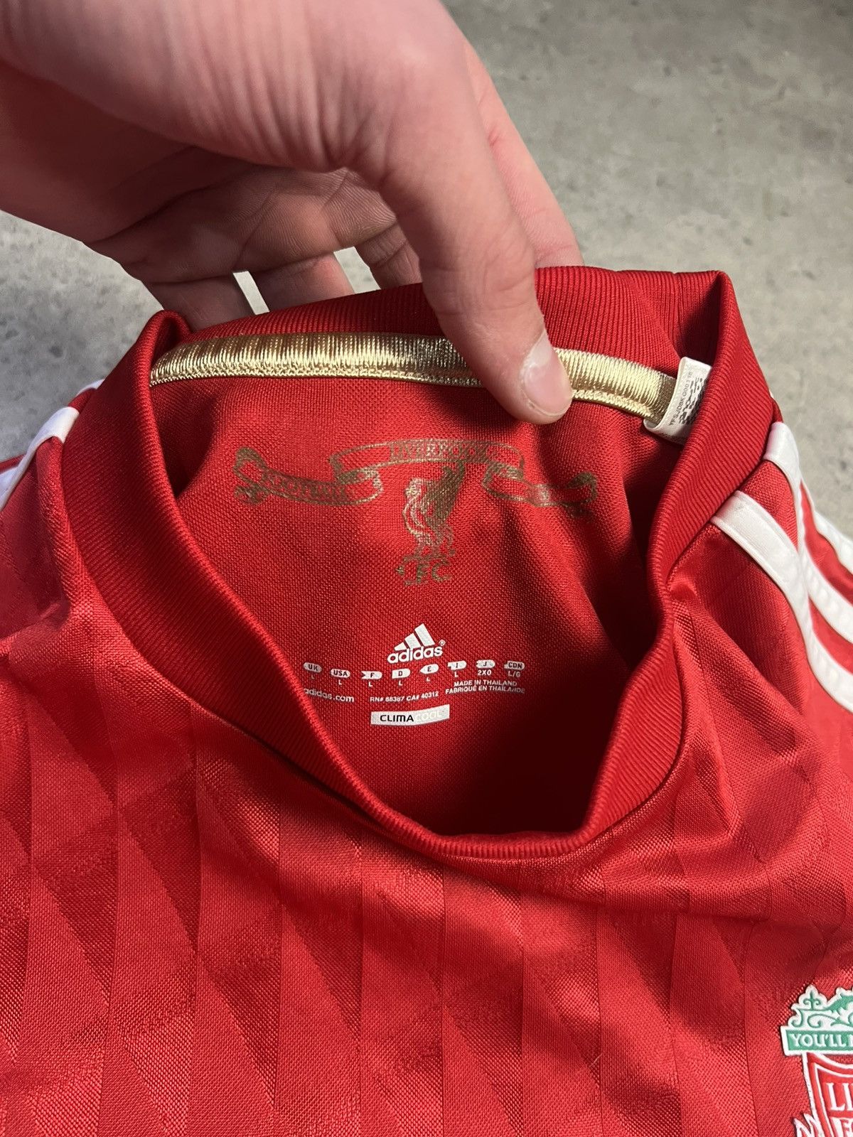 Adidas Mens Vintage Adidas Liverpool FC T-shirt soccer jersey tee Size US L / EU 52-54 / 3 - 7 Thumbnail