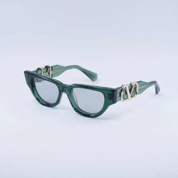 Valentino Valentino V-DUE VLS-103E Sunglasses Dark Green Cat Eye Frame Size ONE SIZE - 1 Thumbnail