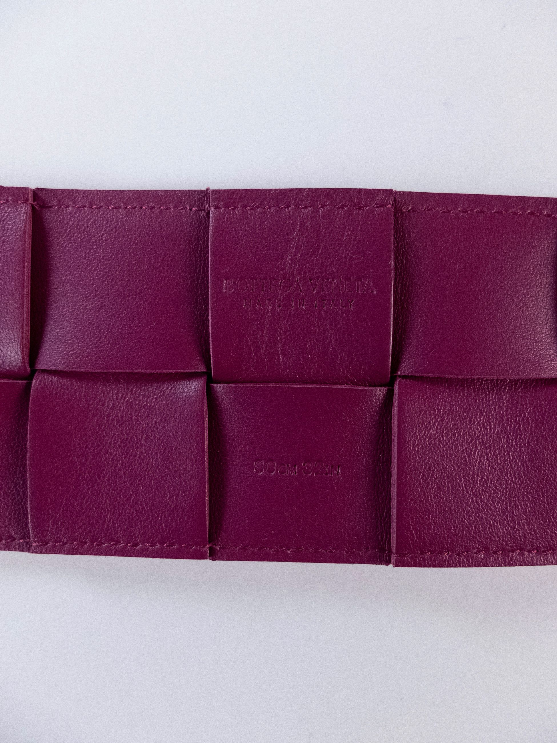 Bottega Veneta BOTTEGA VENETA pink intrecciato woven triangle belt 80 Size ONE SIZE - 7 Thumbnail