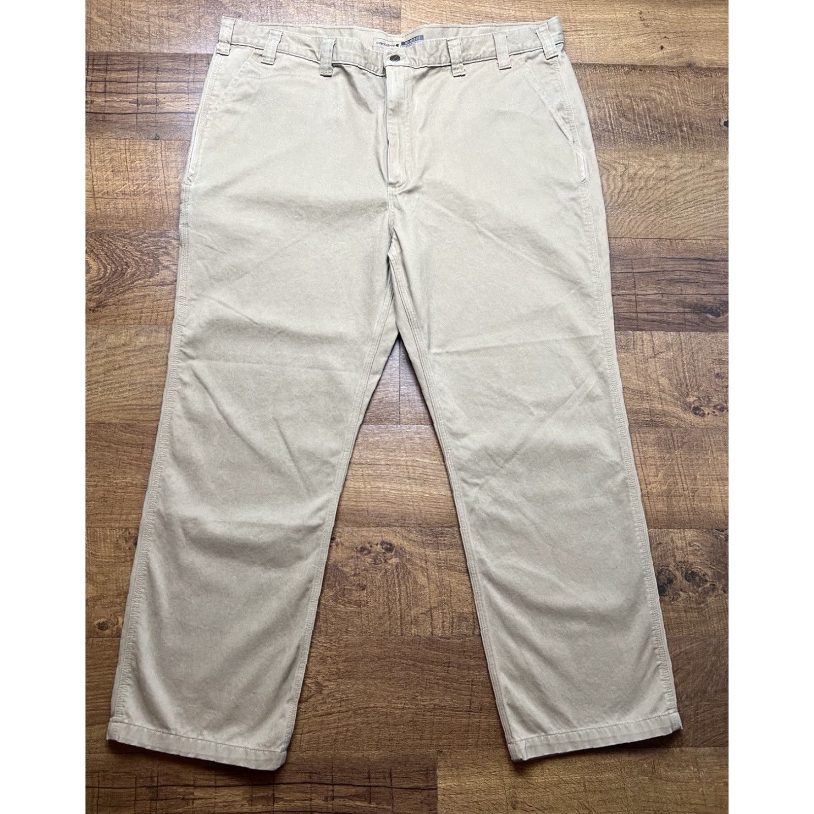 Carhartt VINTAGE Carhartt Relaxed Fit Cotton Pants 44X32 Dark Khaki Twill 5-Pocket Mens Pants Size US 44 / EU 60 - 2 Thumbnail