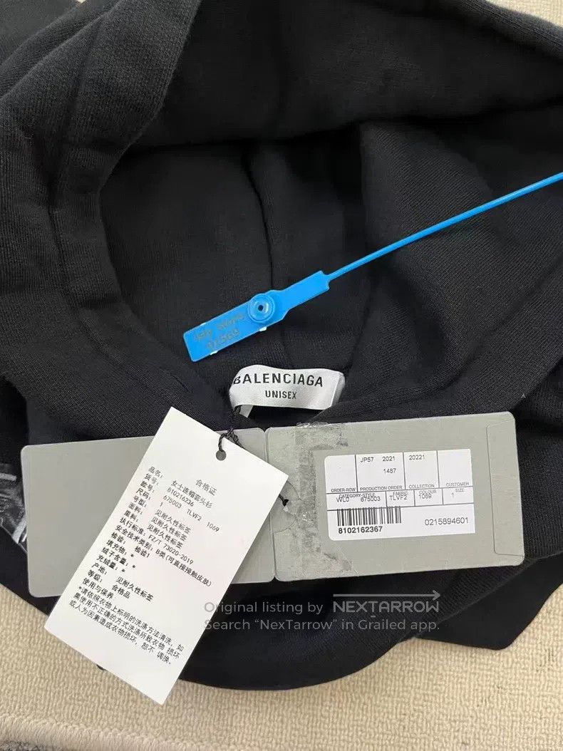 Balenciaga Balenciaga Alphabet Print Fleece Hooded Sweatshirt with Dr Size US S / EU 44-46 / 1 - 5 Thumbnail