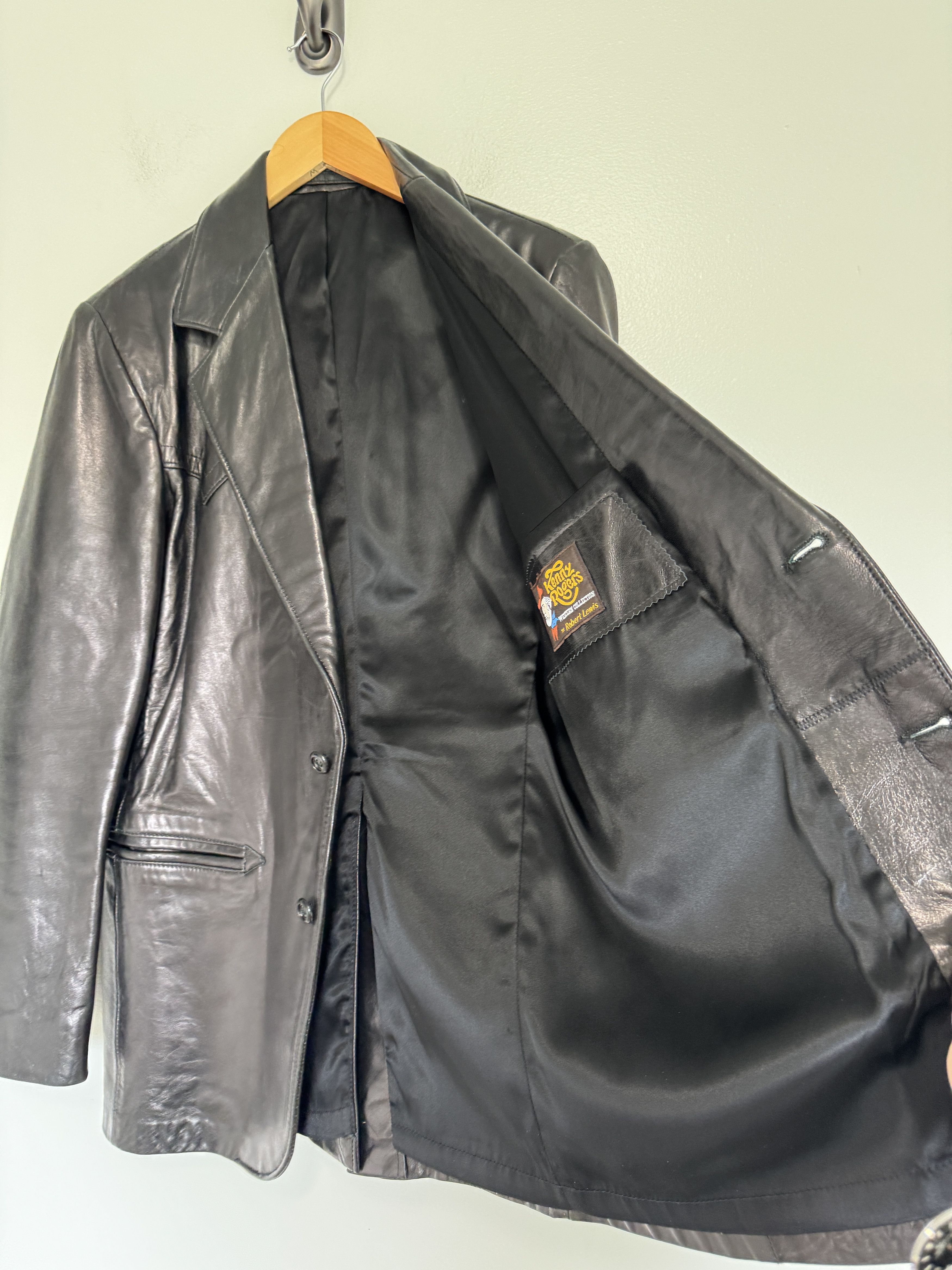 Robert Lewis × Vintage Vintage Western Cowboy Kenny Rogers Lambskin Leather Blazer Size US M / EU 48-50 / 2 - 8 Thumbnail