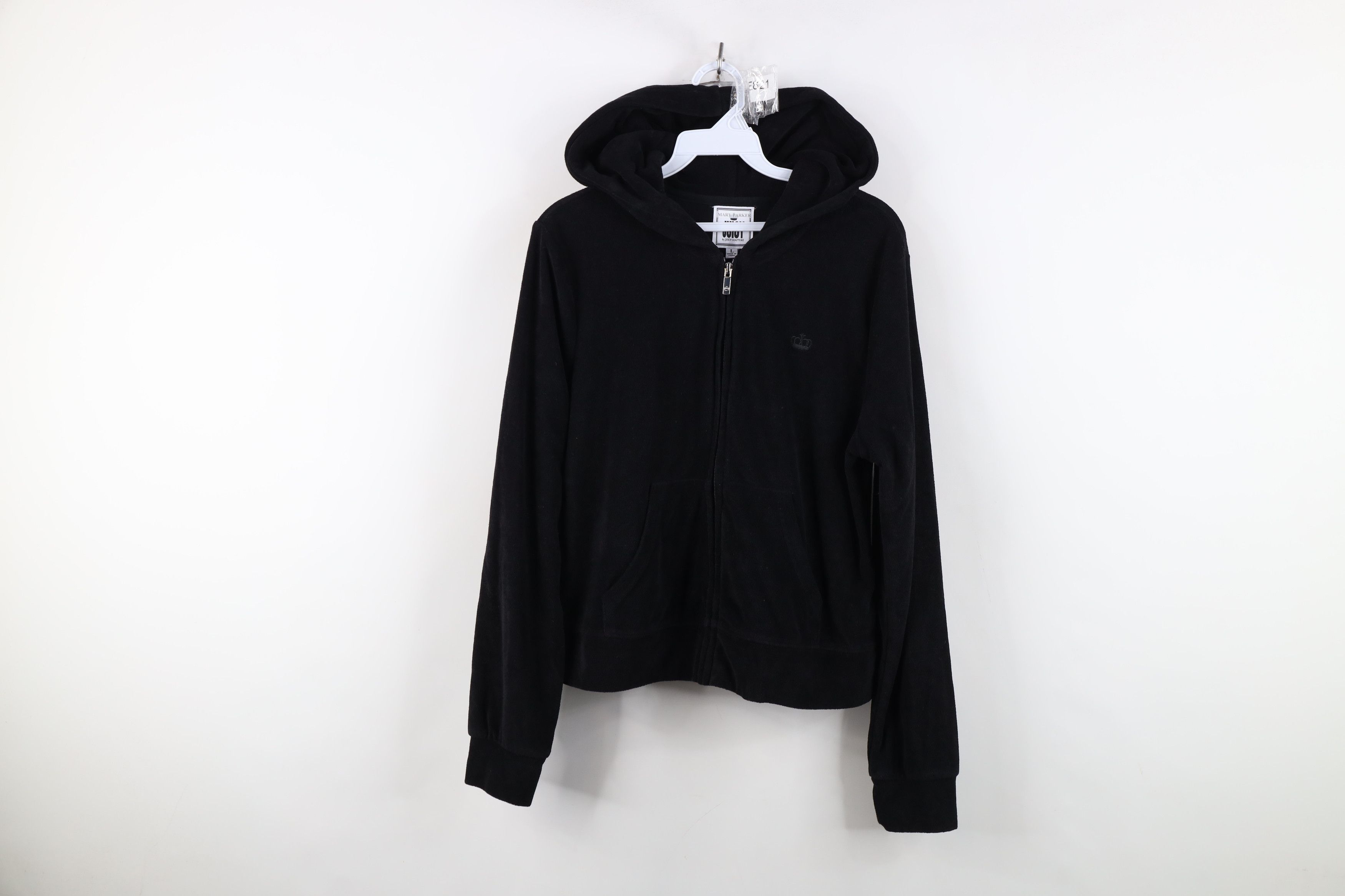 Juicy Couture Vintage Y2K Juicy Couture Babydoll Terry Cloth Hoodie Black Size L / US 10 / IT 46 - 1 Thumbnail