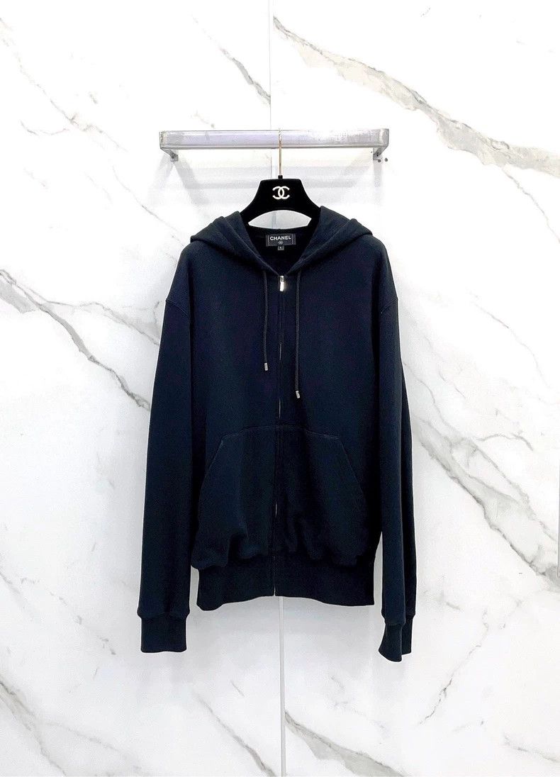 Chanel Chanel 2020 PreSS Spring and Summer Black Hooded Zipper Jac Size L / US 10 / IT 46 - 1 Thumbnail