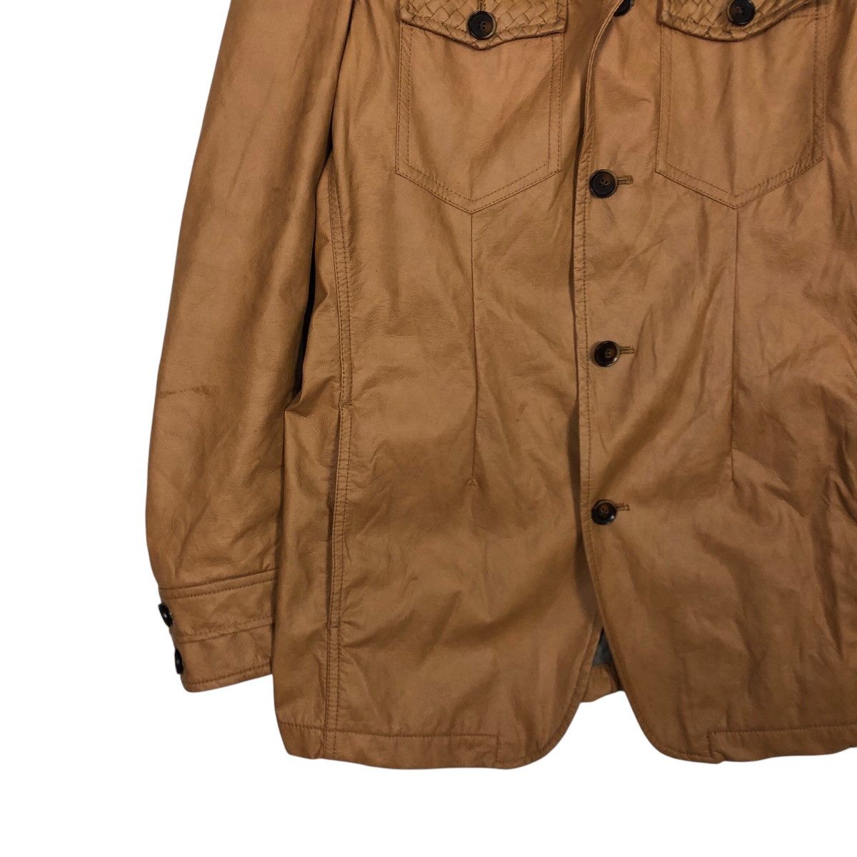 Alexander Julian × Japanese Brand 📌Vintage Biker Leather Jacket Alexander Julian Blanket Size US L / EU 52-54 / 3 - 5 Thumbnail