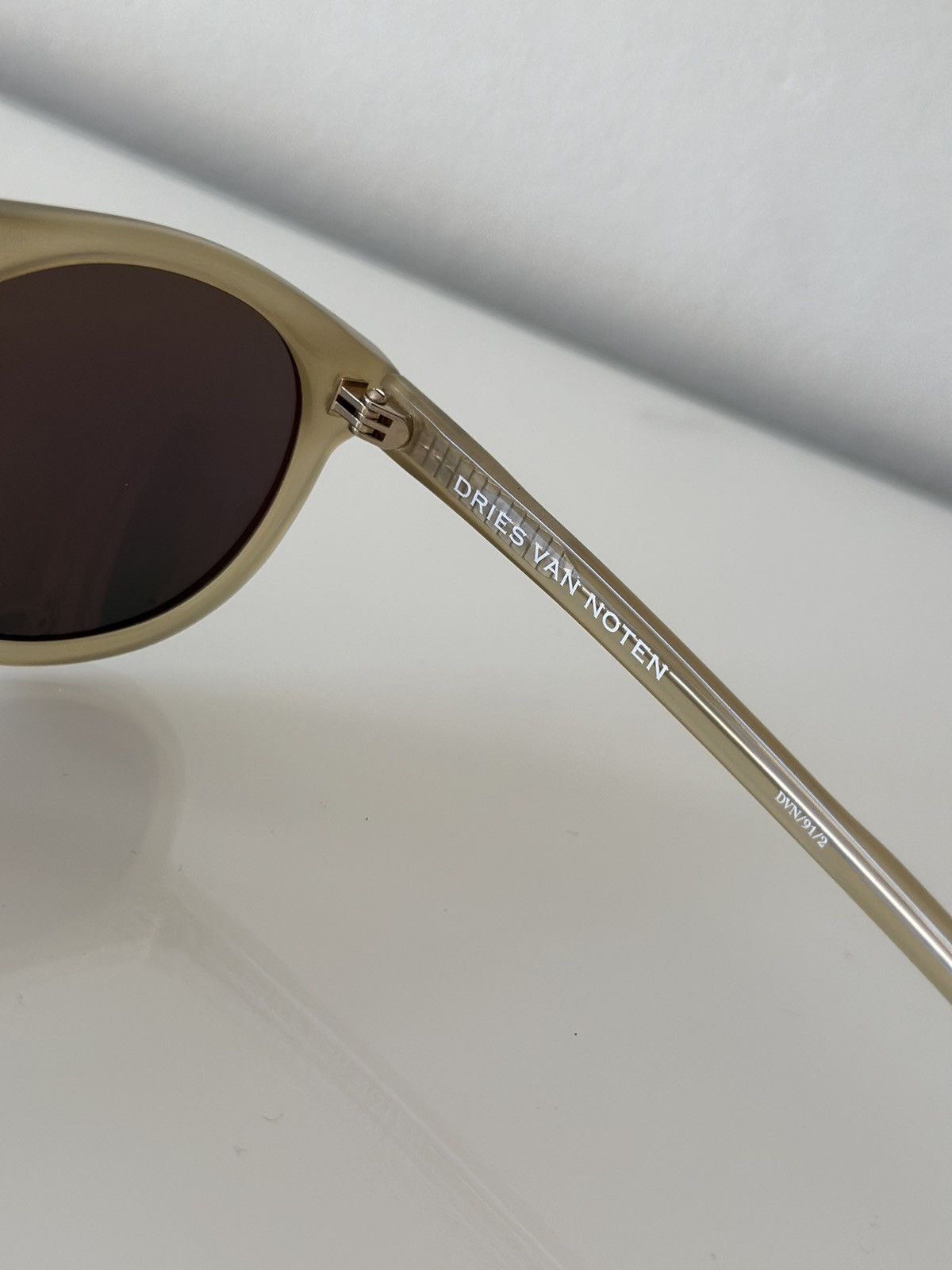 Dries Van Noten × Linda Farrow Green Linda Farrow Edition Flat-Top Sunglasses Size ONE SIZE - 4 Thumbnail