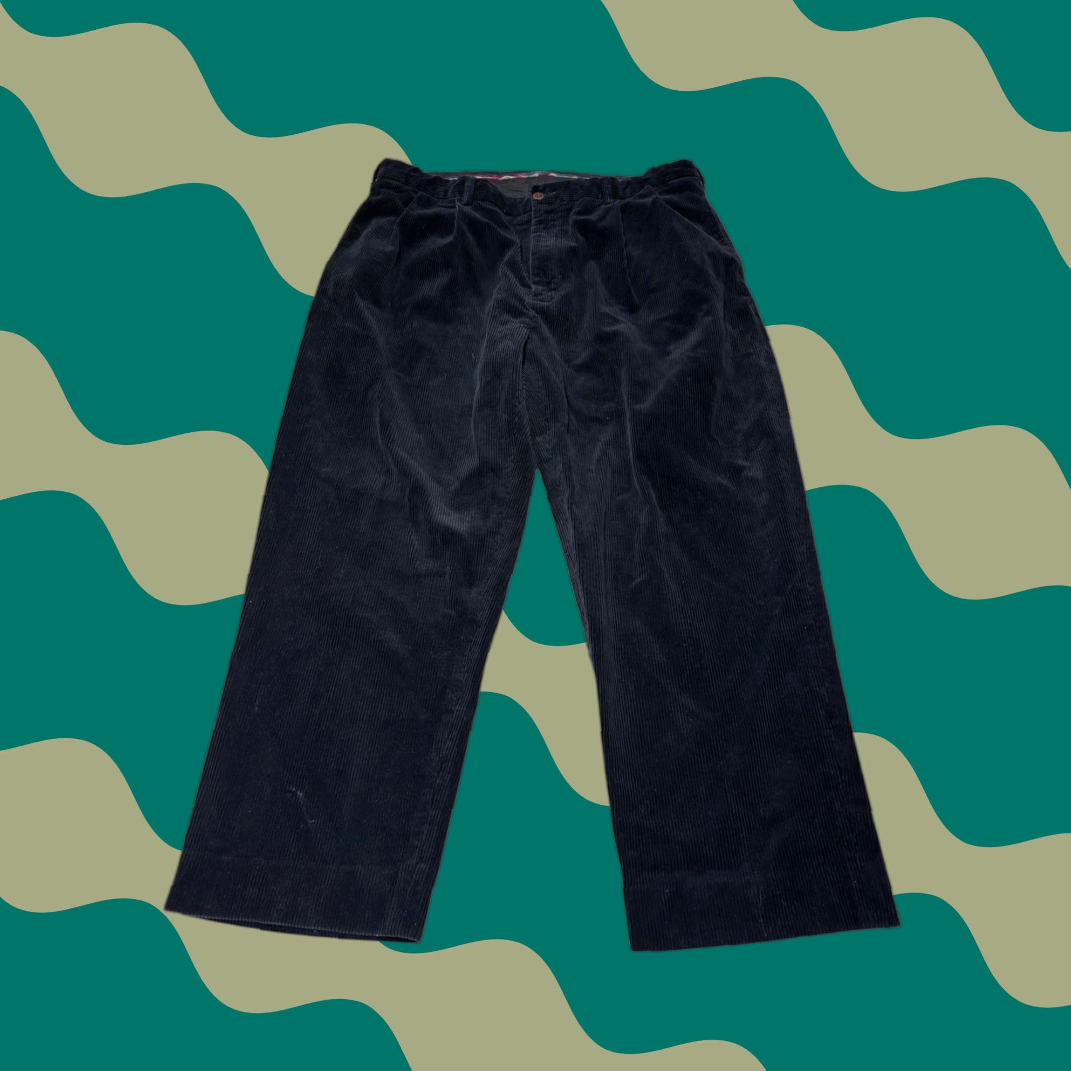 Polo Ralph Lauren Vintage Polo Ralph Lauren Mens Corduroy Pants black Pleated Classic Fit 38x27 Pants Mens Corduroy Navy Black 90s? Size US M / EU 48-50 / 2 - 1 Thumbnail