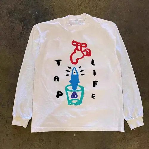 VIBE Hip Hop Street Creative Print XL Long Sleeve T-Shirt Size US XL / EU 56 / 4 - 5 Thumbnail