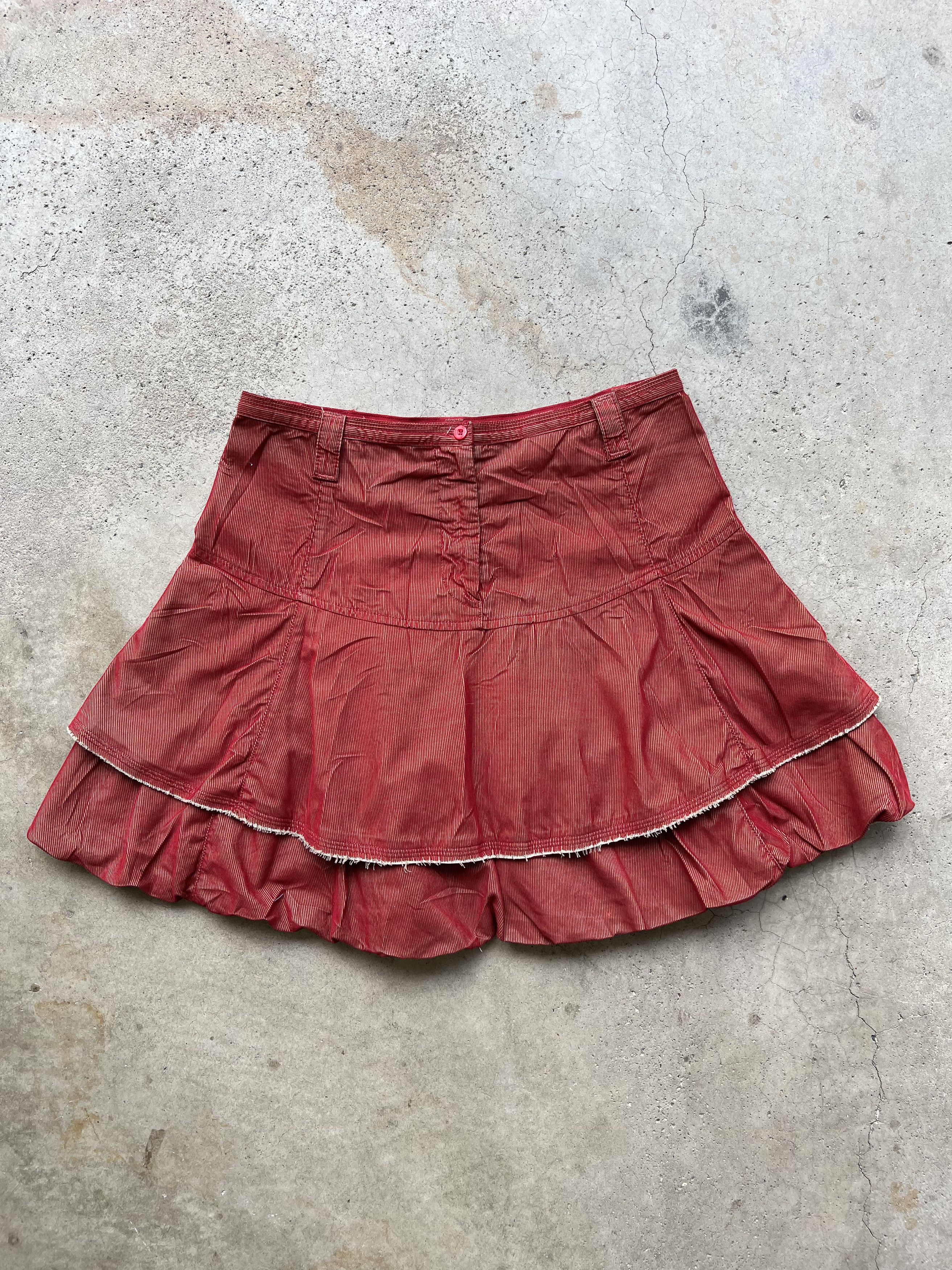 Image of 1990's Marithe Francois Girbaud Mini Skirt in Red, Women's (Size 31)