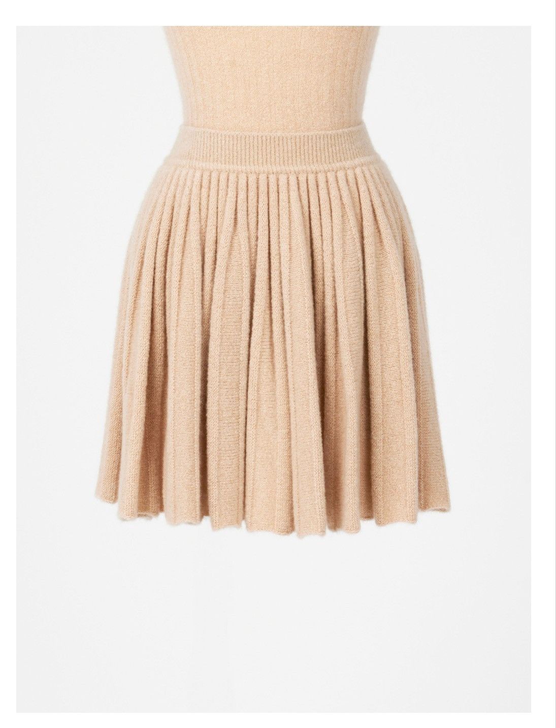 Loro Piana o1srvl11e1125 FAO4504 Cocooning Silky Bouclé Skirt in Beige Size 26" / US 2 / IT 38 - 3 Thumbnail