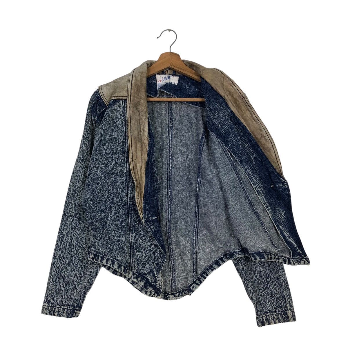 Japanese Brand 📌Vintage Cropped Biker Denim Jacket Livevire Issey Miyake Size US M / EU 48-50 / 2 - 12 Thumbnail