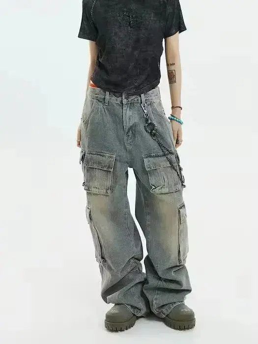 Japanese Brand y2k baggy cargo hiphop faded pants Size US 32 / EU 48 - 1 Thumbnail