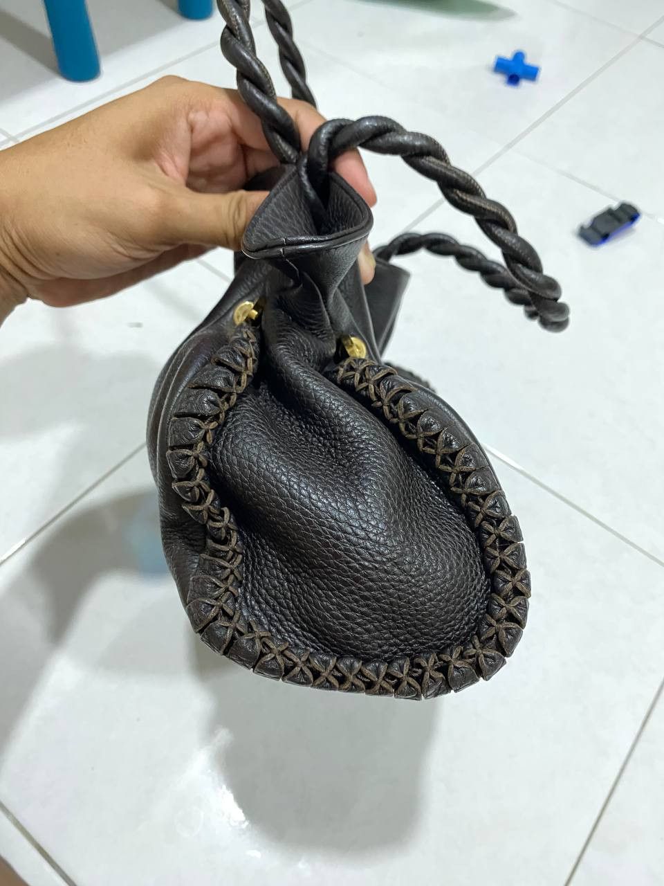 Bvlgari Bvlgari 29433 Women's Leather Handbag Black Size ONE SIZE - 4 Thumbnail