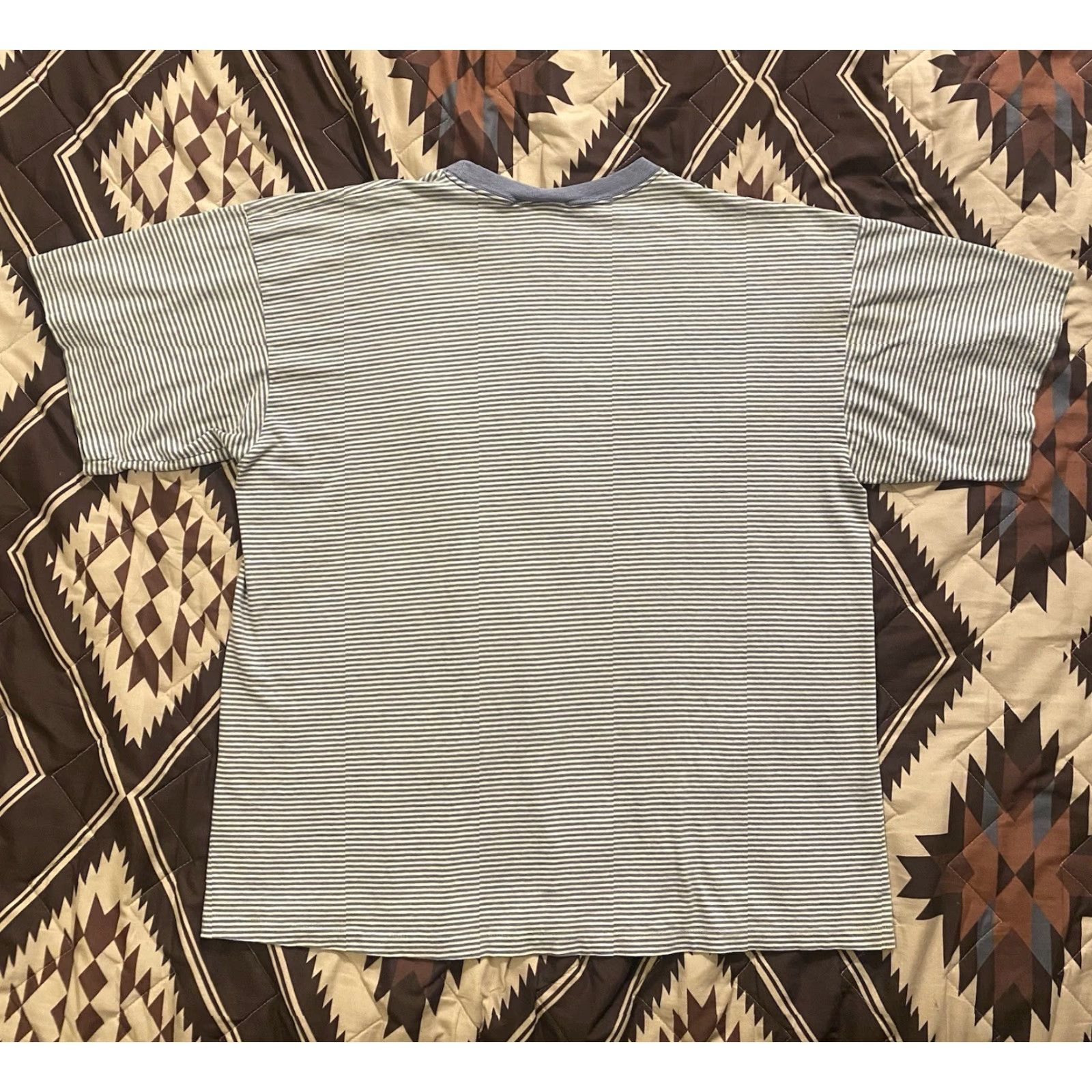 Disney VINTAGE Disney Mickey & Goofy Embroidered Striped T Shirt XL Men United States Grunge 90s Cartoon USA Size US XL / EU 56 / 4 - 3 Thumbnail
