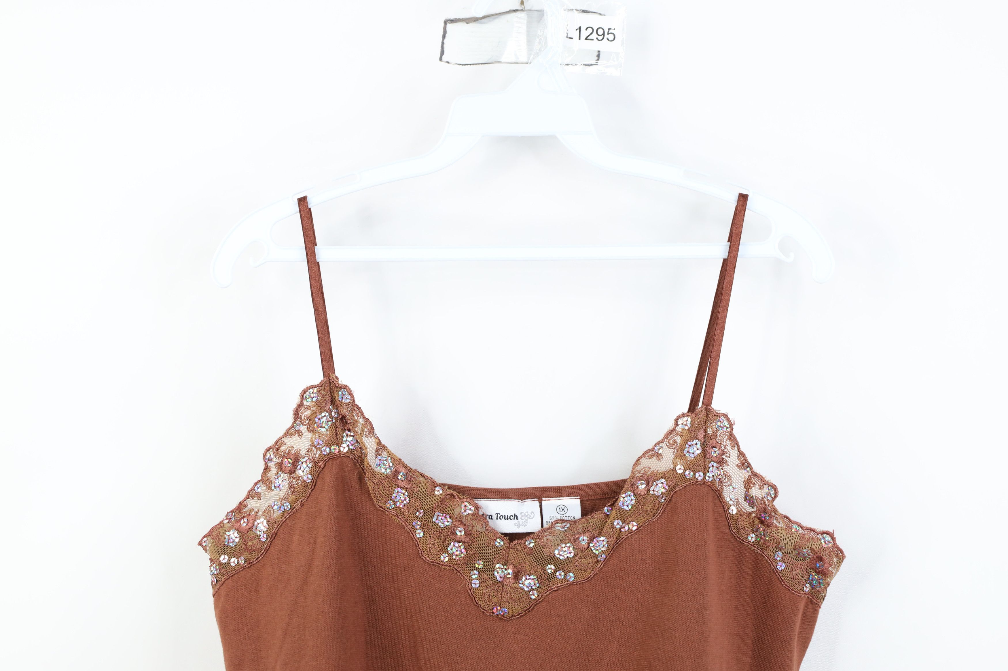 Vintage Vintage 90s Y2K Babydoll Flower Bella Cami Tank Top T-Shirt Size XL / US 12-14 / IT 48-50 - 2 Thumbnail