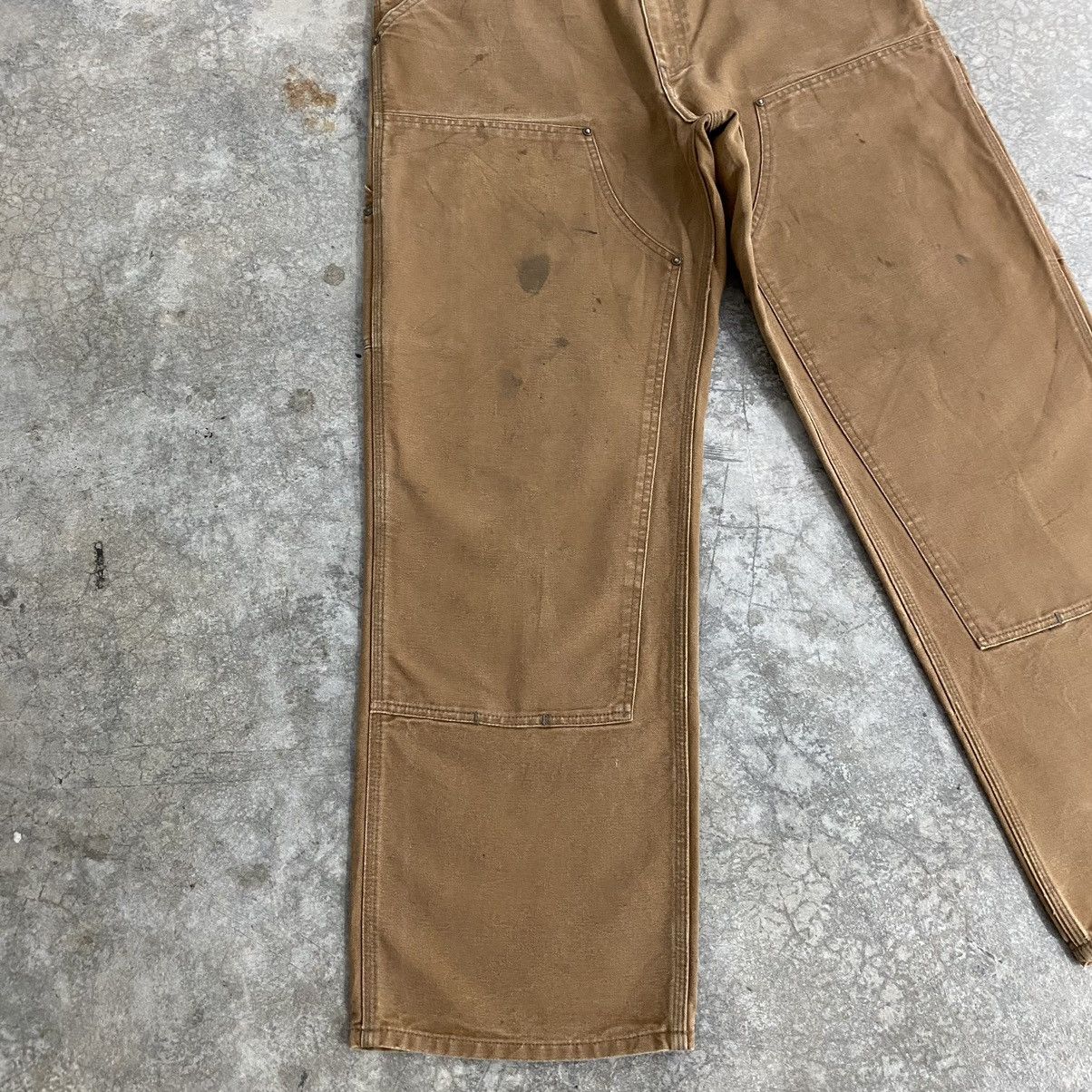 Carhartt Vintage Carhartt Double Knee Tan Dirty Carpenter Pants Size US 33 - 7 Thumbnail