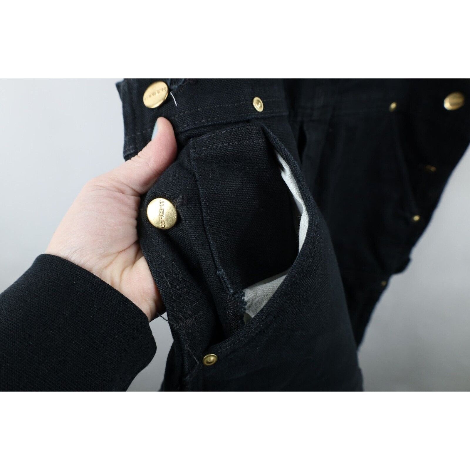 Carhartt × Vintage Vintage 90s Carhartt Spell Out Quilted Double Knee Overalls Size US 36 / EU 52 - 9 Thumbnail