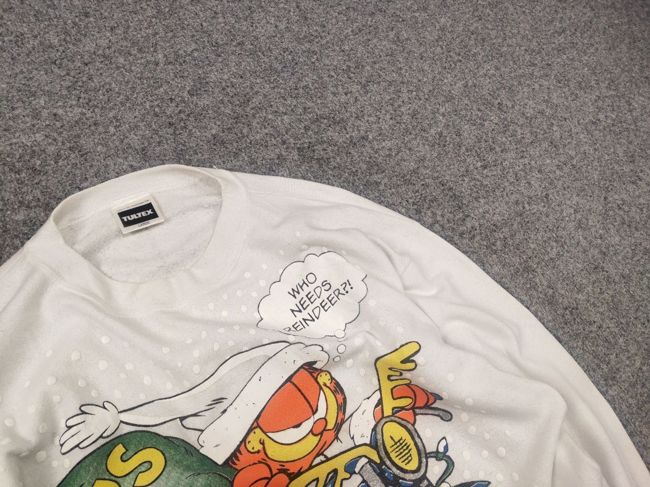 Tultex Rare Vintage 1978's Garfield Printed Logo Freeze Sweatshirt Size US L / EU 52-54 / 3 - 7 Thumbnail