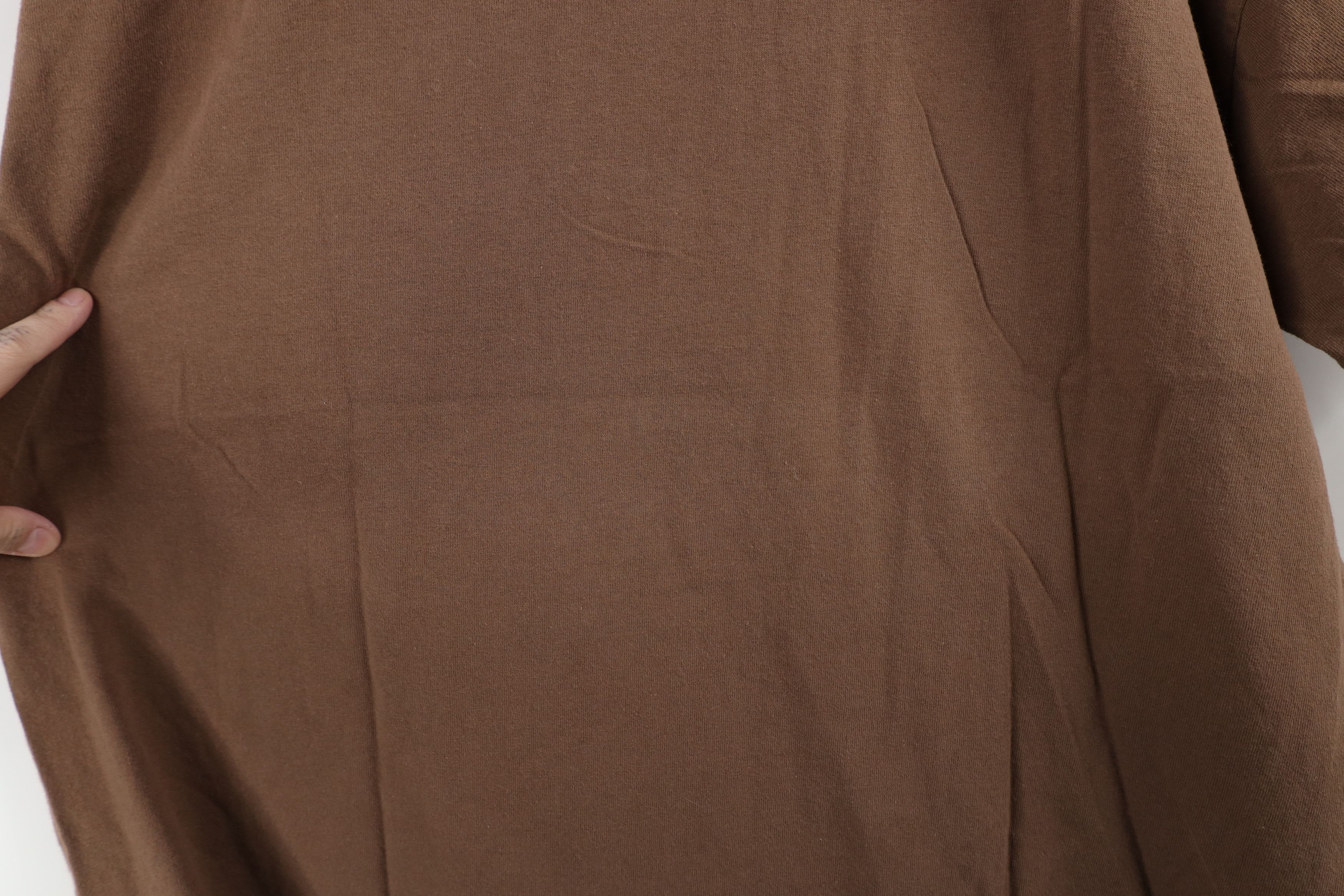Vintage Vintage 90s Streetwear Heavyweight Cotton T-Shirt Brown Size US XL / EU 56 / 4 - 8 Thumbnail
