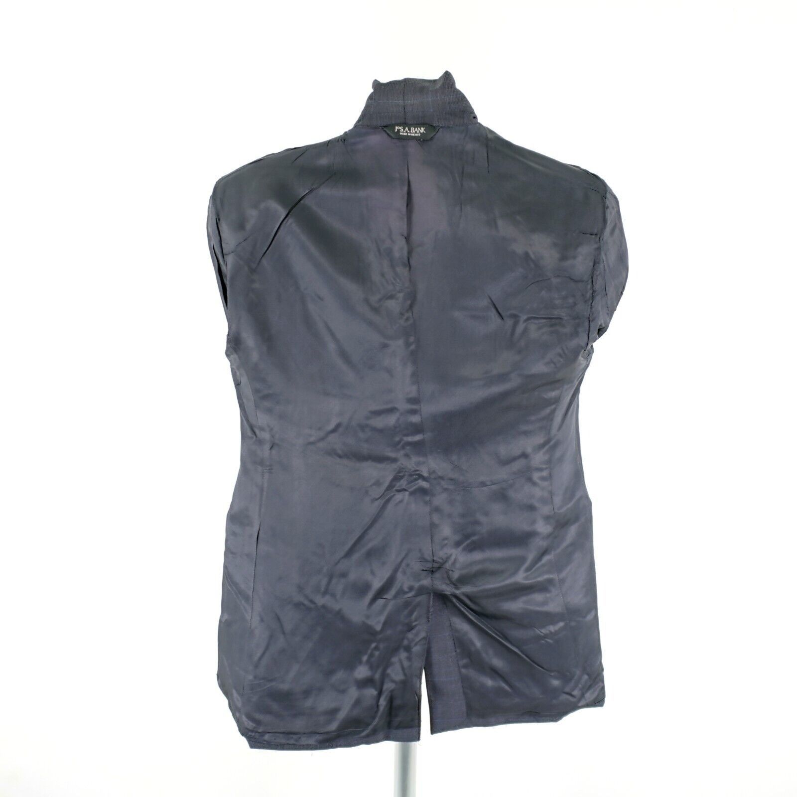 Jos. A. Bank Jos A Bank Wool Gray Glen Plaid W/ Blue Windowpane 2 Button Size 38R - 14 Thumbnail