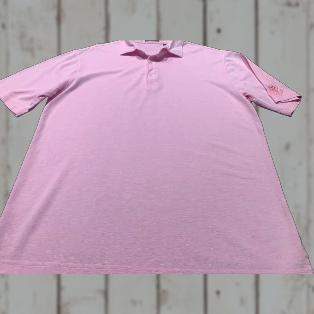 Vintage VINTAGE Turtleson Polo Shirt Men XL Pink Golf Casual Short Sleeve Knit 100% Cotton Embroidered Logo Size US XL / EU 56 / 4 - 1 Thumbnail