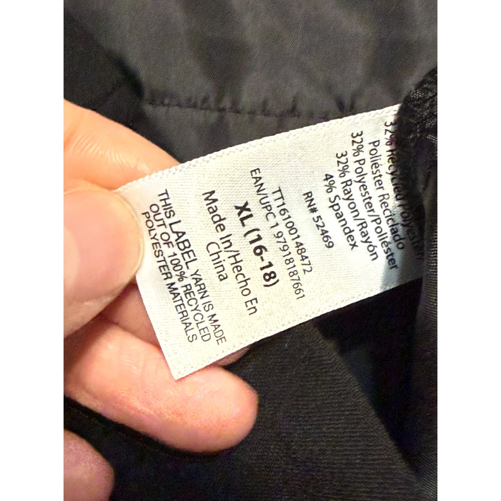 Vintage VINTAGE? No. Time & Tru Pants Women's XL Black Pull On High Rise Straight Leg Pants Size 40" / US 18 - 6 Thumbnail