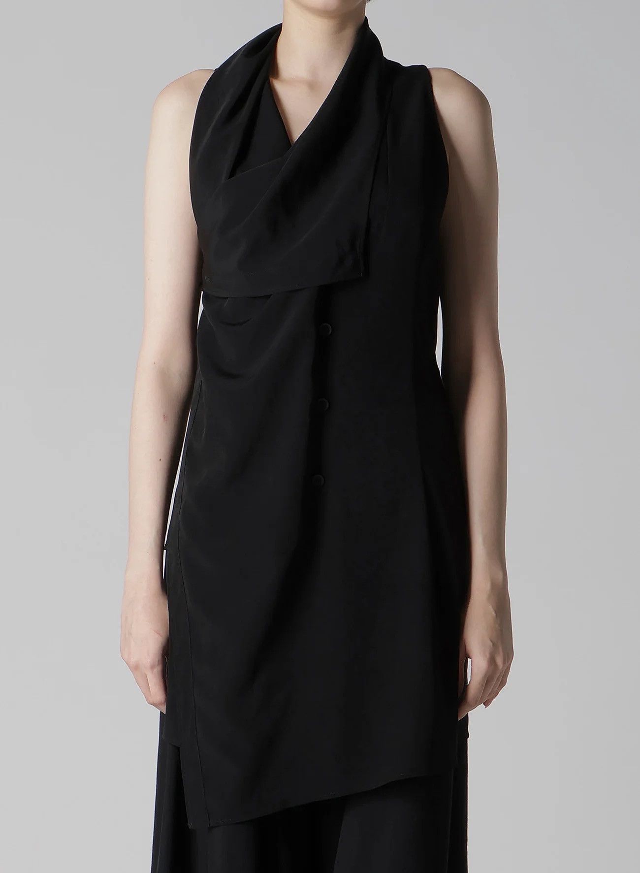 Yohji Yamamoto Yohji Yamamoto Femme - Sleeveless Long Jacket Vest Blouse Size S / US 4 / IT 40 - 1 Thumbnail