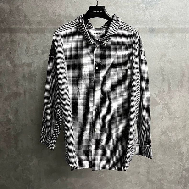 Balenciaga Black and White Checked Long Sleeve Shirt Size US M / EU 48-50 / 2 - 1 Thumbnail
