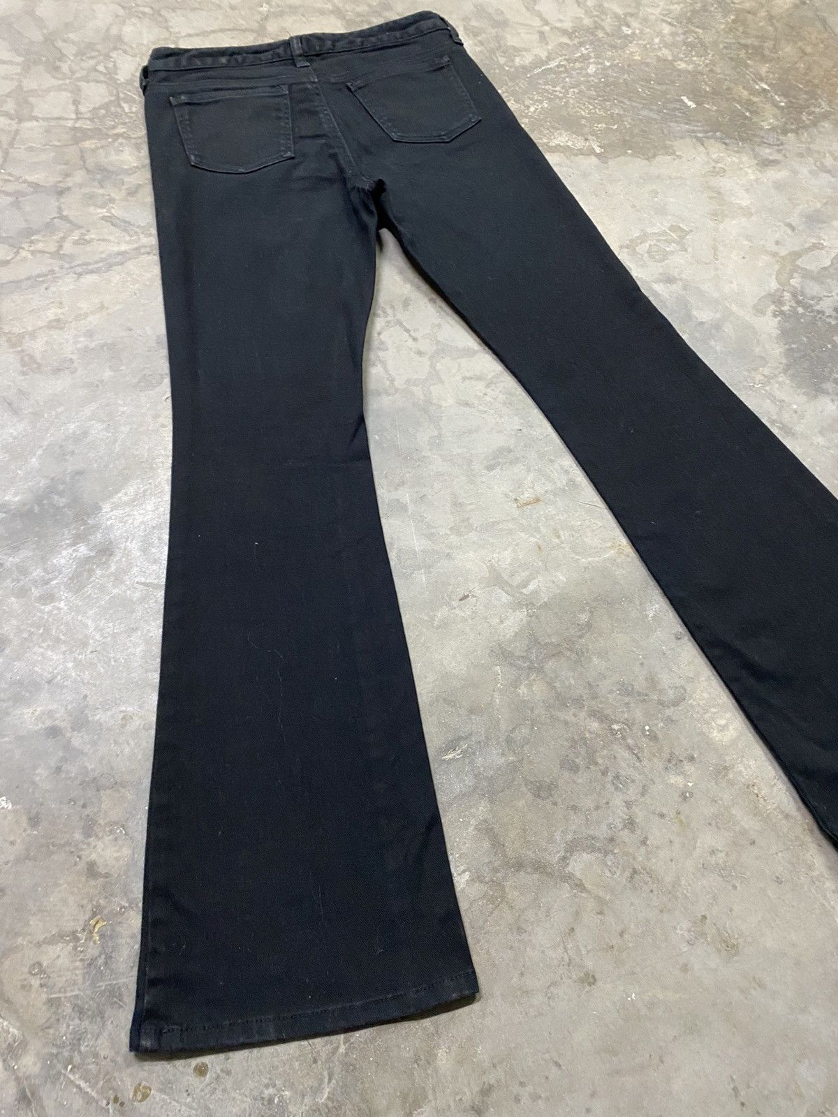Hysteric Glamour × Japanese Brand × Tornado Mart Flare Jeans Japanese Daily Topics Super Black Boot Cut Size 27" / US 4 / IT 40 - 11 Thumbnail