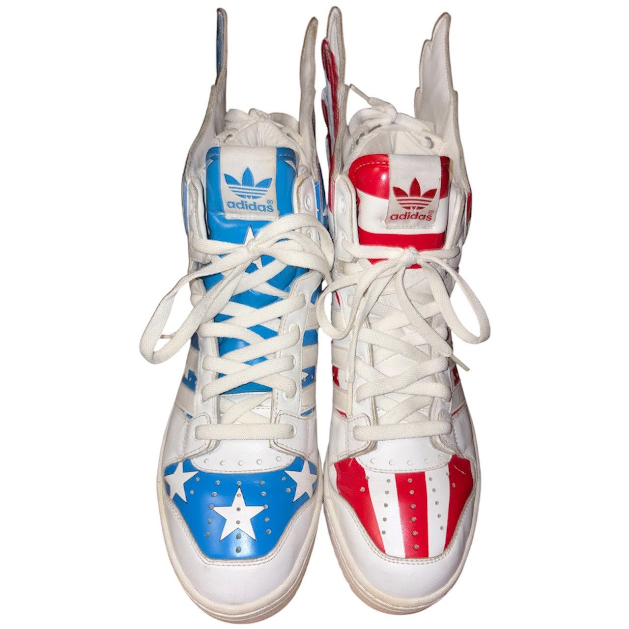 Adidas × Jeremy Scott 2012 STARS AND STRIPES JEREMY SCOTT ADIDAS HIGH TOP SNEAKERS Size US 11 / EU 44 - 4 Thumbnail