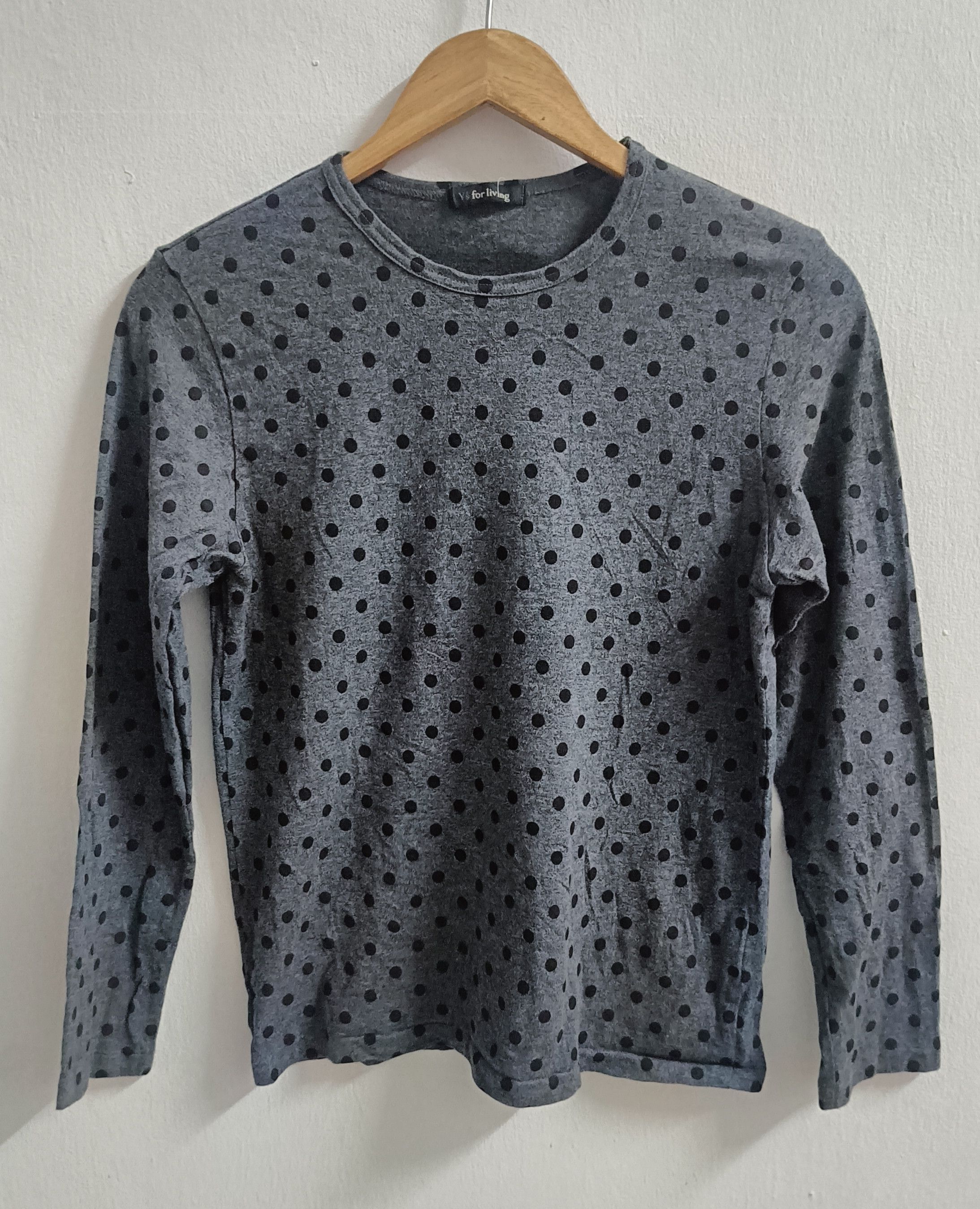 Japanese Brand 🔥🔥 Rare Vintage Yohji Yamamoto Y's Polka Dot L/S Tee Size M / US 6-8 / IT 42-44 - 1 Thumbnail