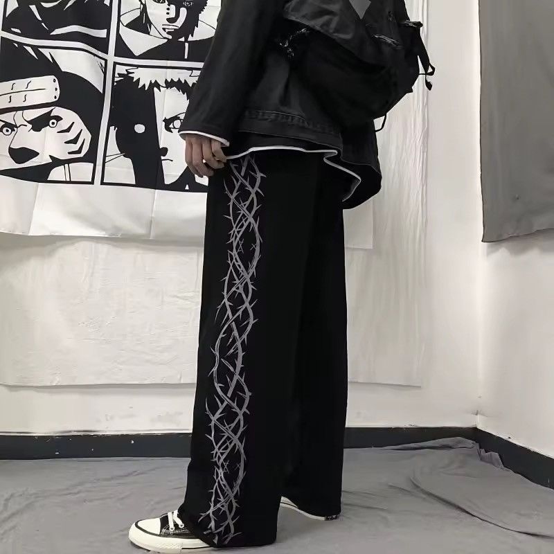 Designer × Japanese Brand Punk Loose Harajuku Gothic Hip Hop Sweatpants Trousers Size US 30 / EU 46 - 7 Thumbnail