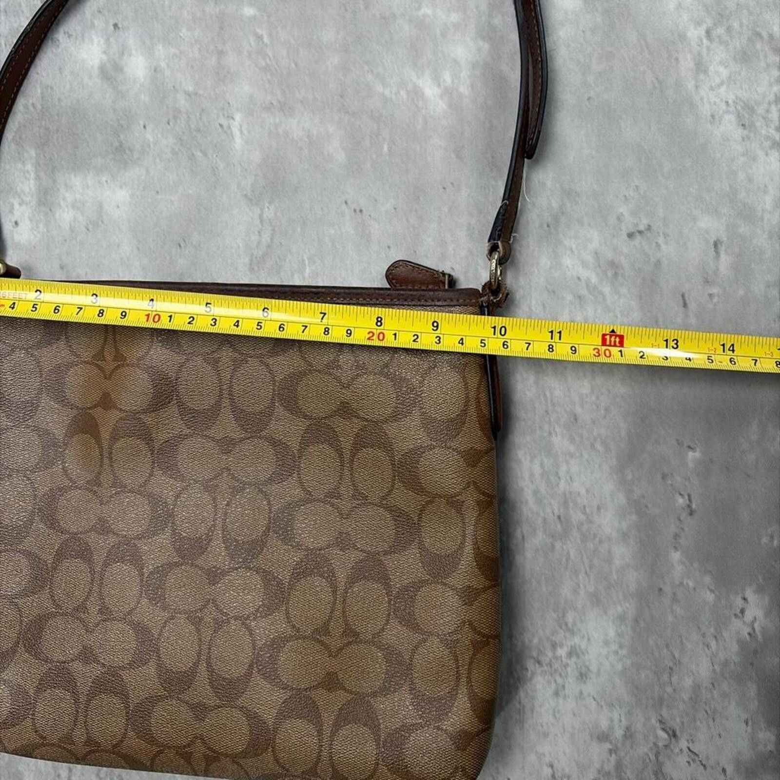 Coach Y2K Brown Coach Signature C Distressed Grunge Crossbody Bag Size ONE SIZE - 7 Thumbnail