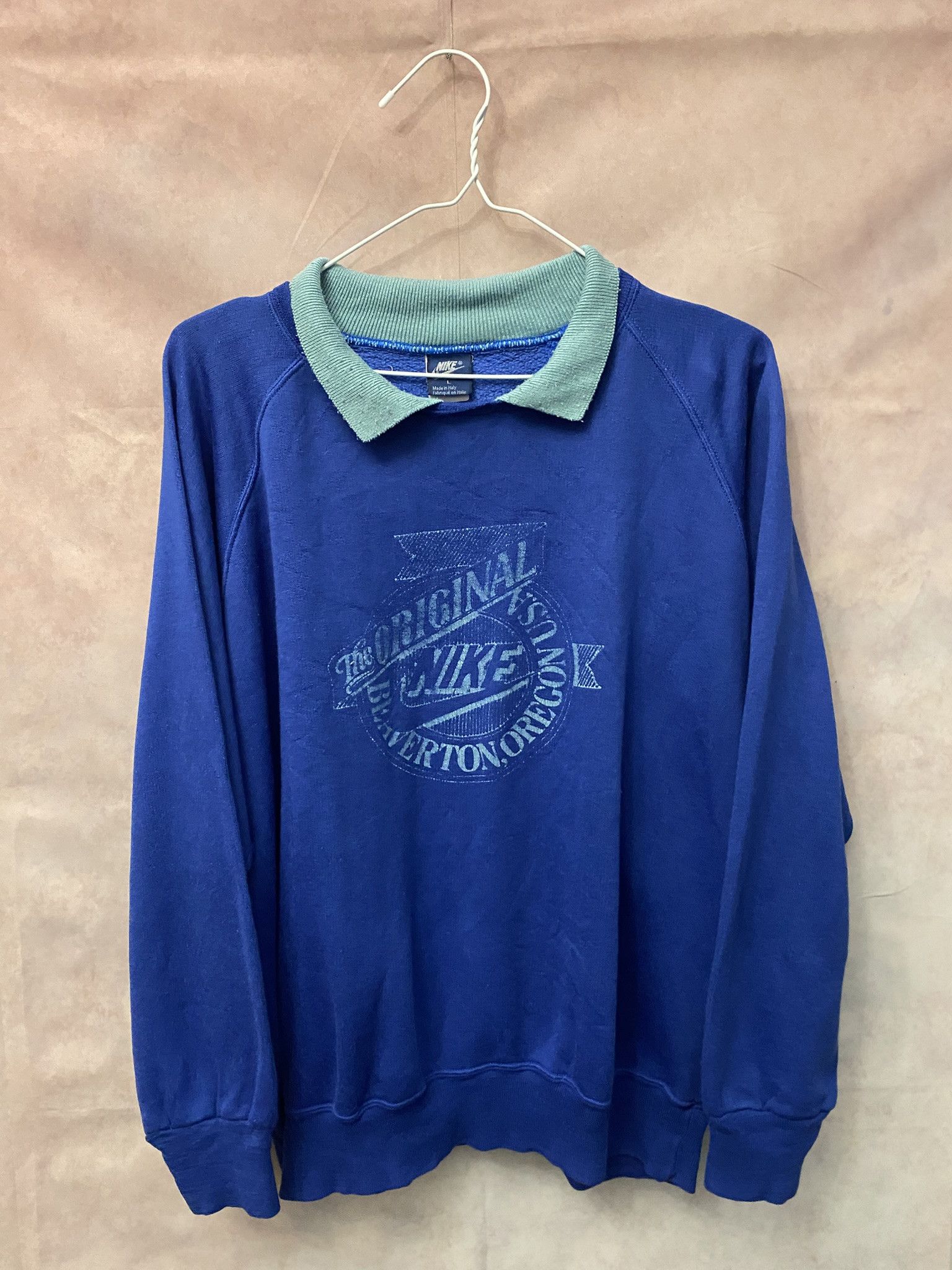Nike × Vintage Nike Oregon USA Sweatshirt Polo Vintage 80s Big Logo Size US L / EU 52-54 / 3 - 1 Thumbnail