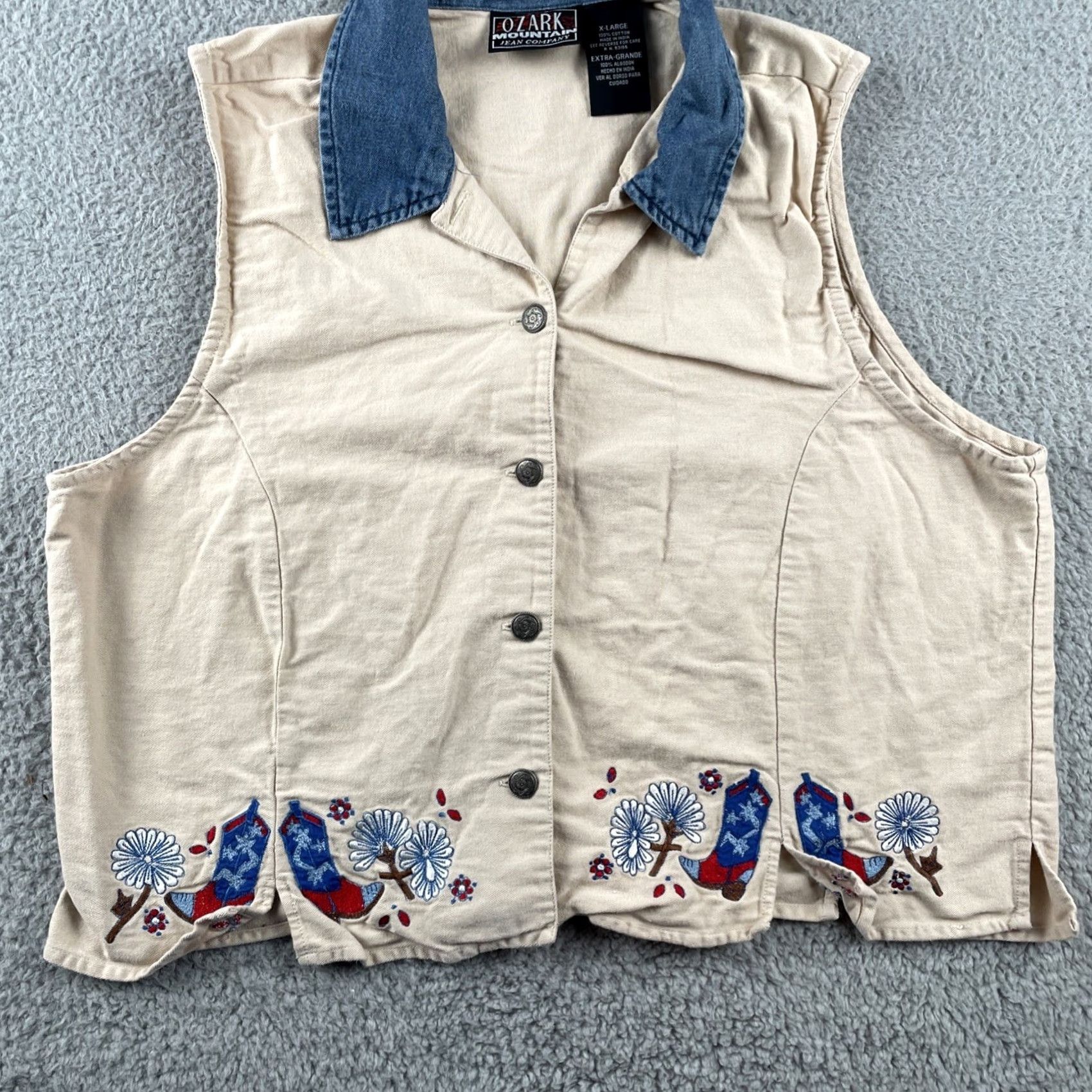 Vintage VINTAGE Ozark Mountain Jean Company Womens XL Button-Up Embroidered Western Shirt Size XL / US 12-14 / IT 48-50 - 5 Thumbnail